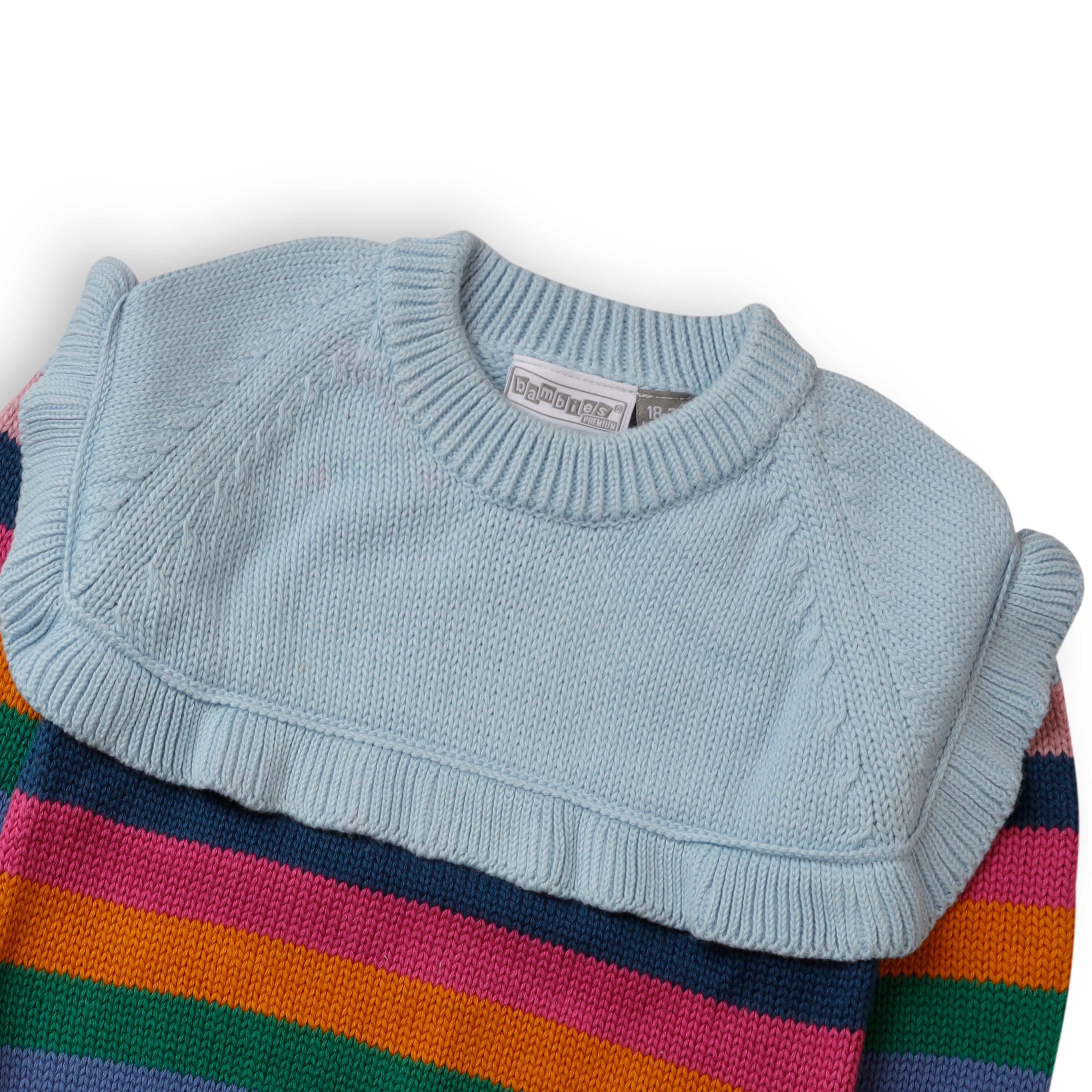 Sweater Multi Stripes Girls Blue