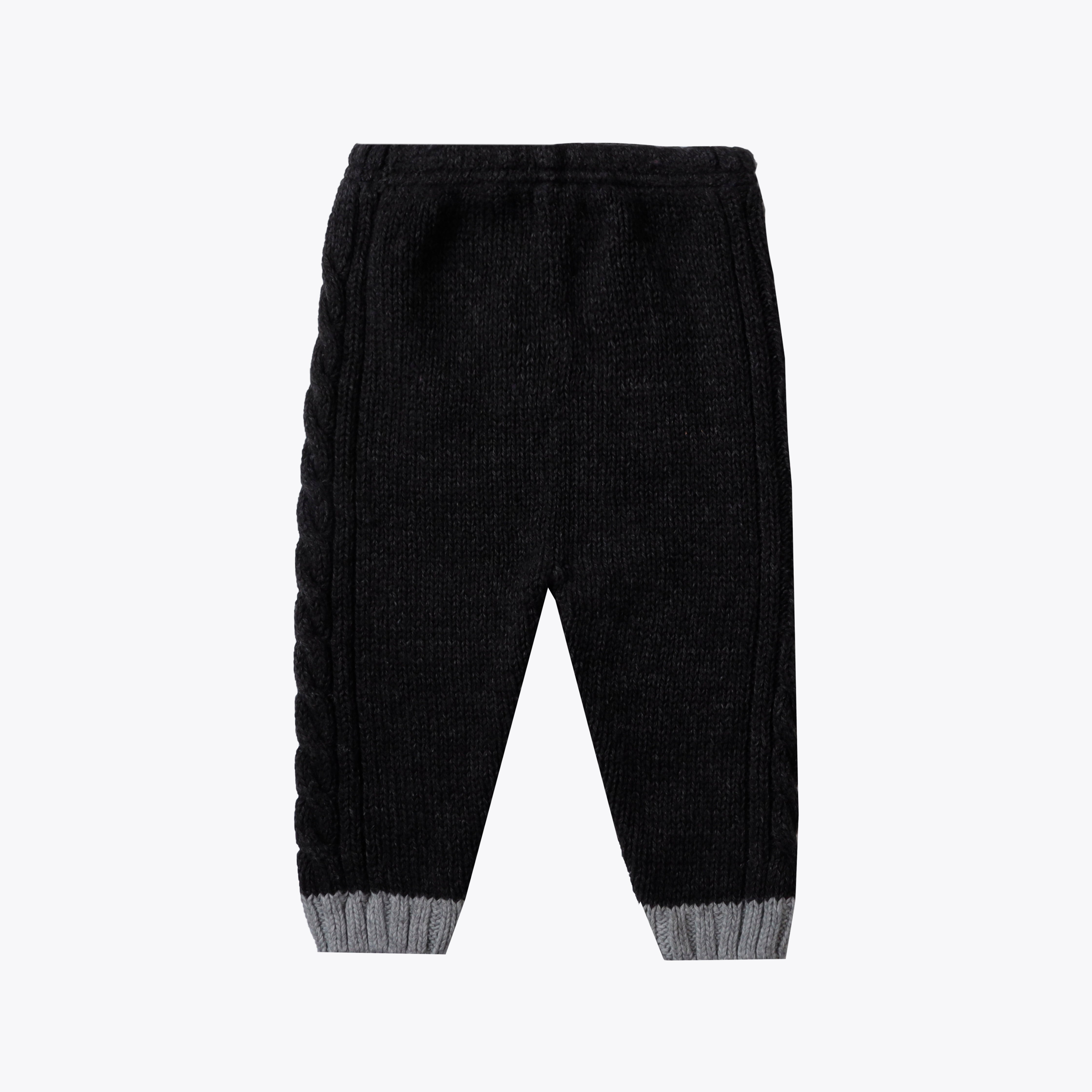 Sweater Woolen 3 Piece Charcoal Grey Stripes Infant
