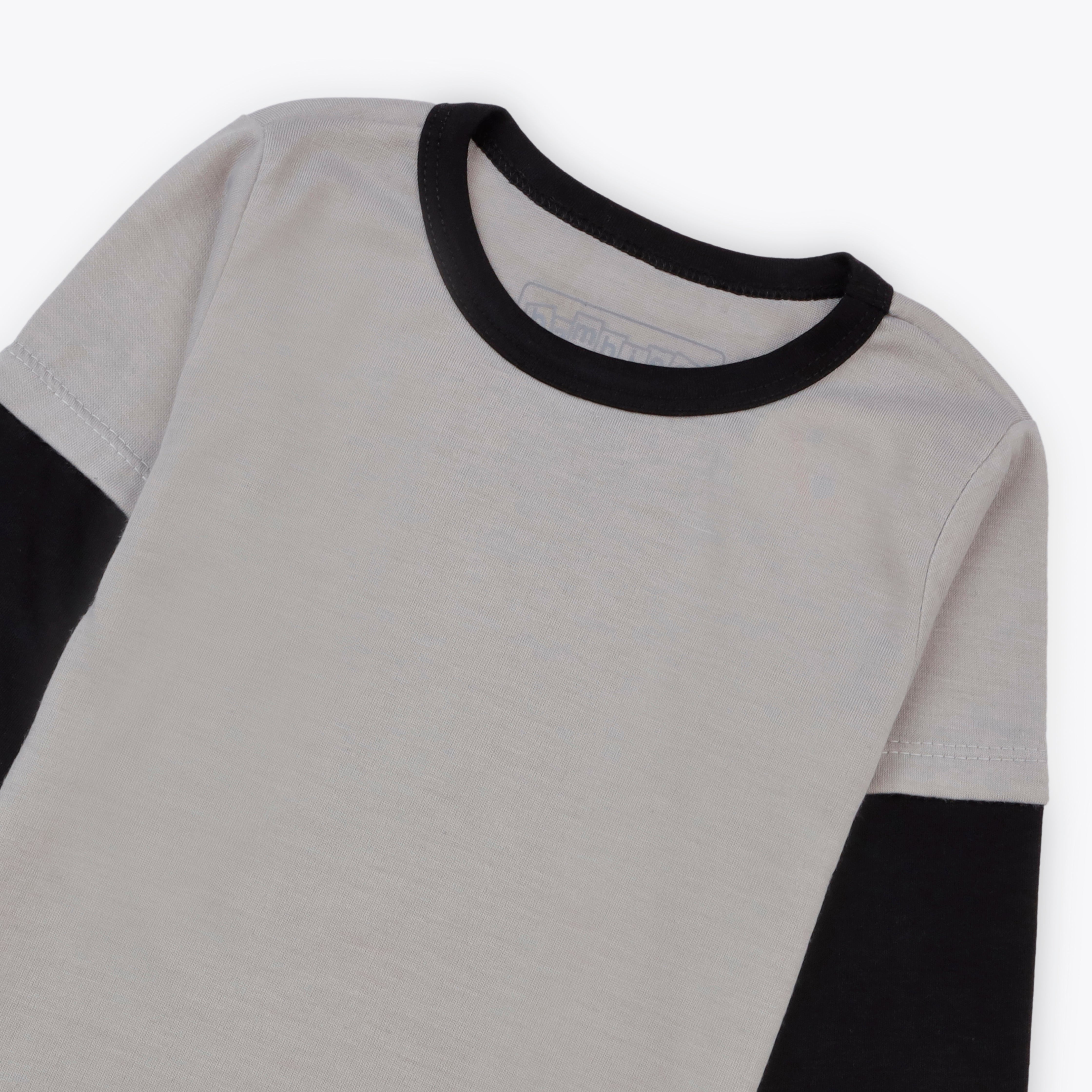 Shirt Full Sleeves Black Grey Infant