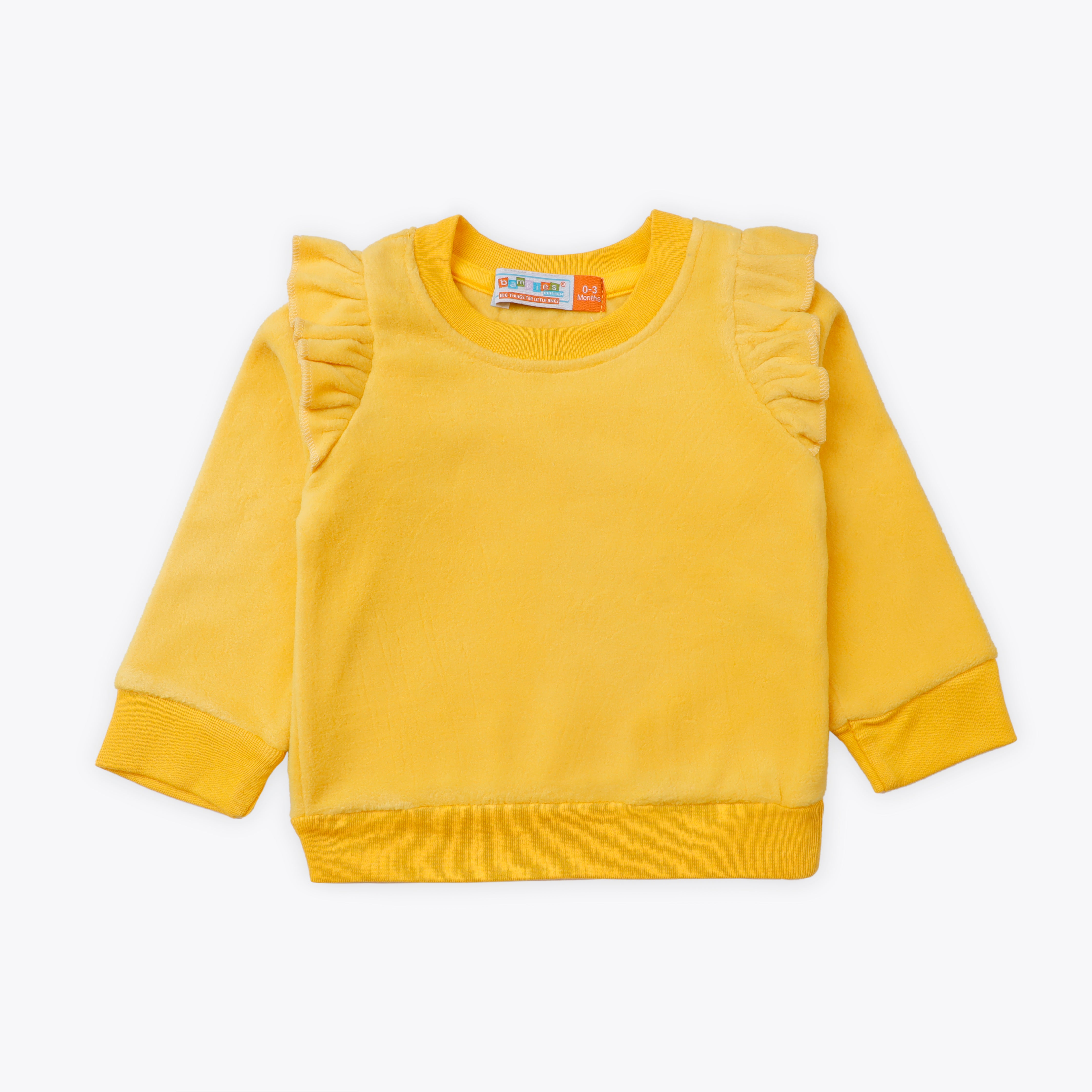 Sweatshirt Neck Yellow Infant