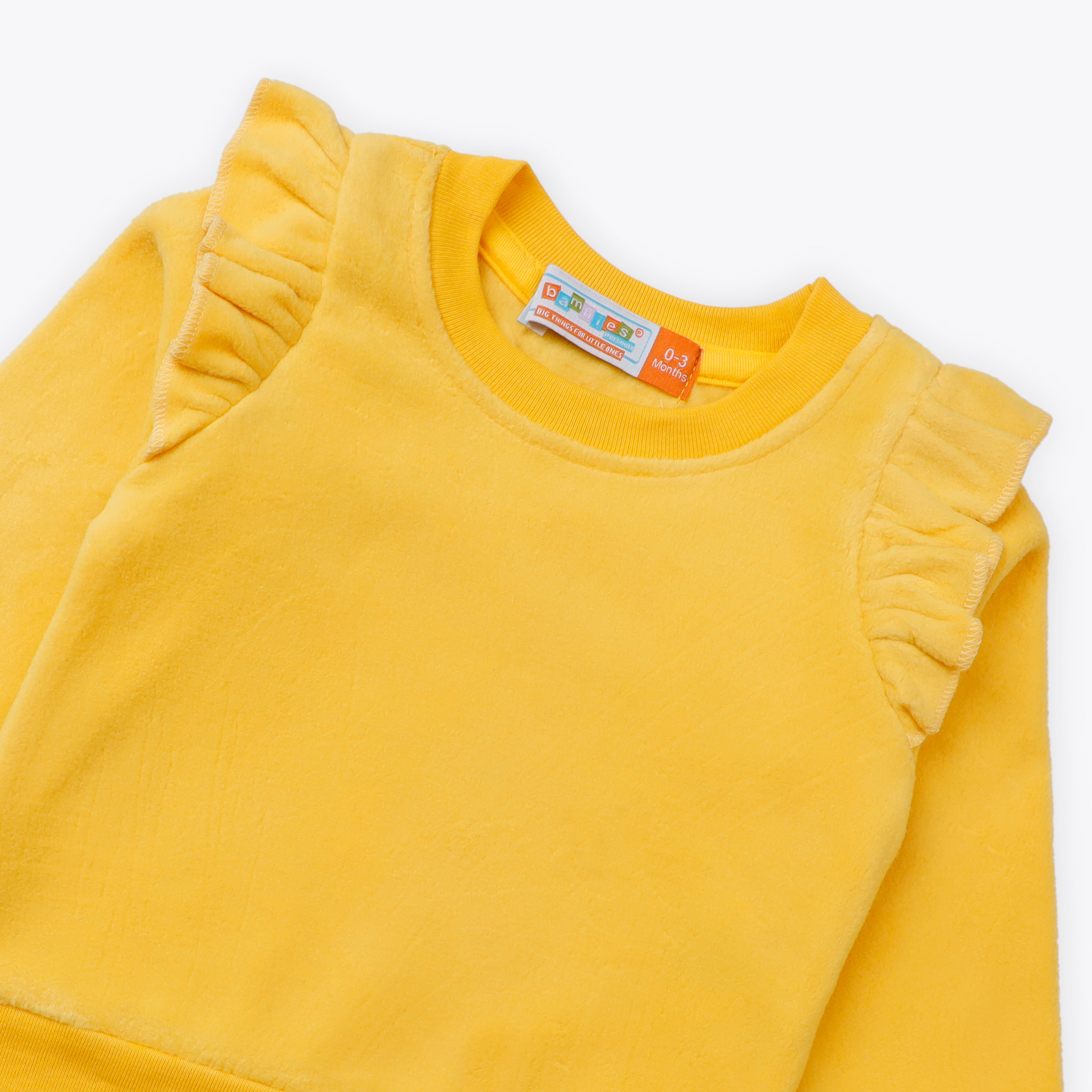 Sweatshirt Neck Yellow Infant