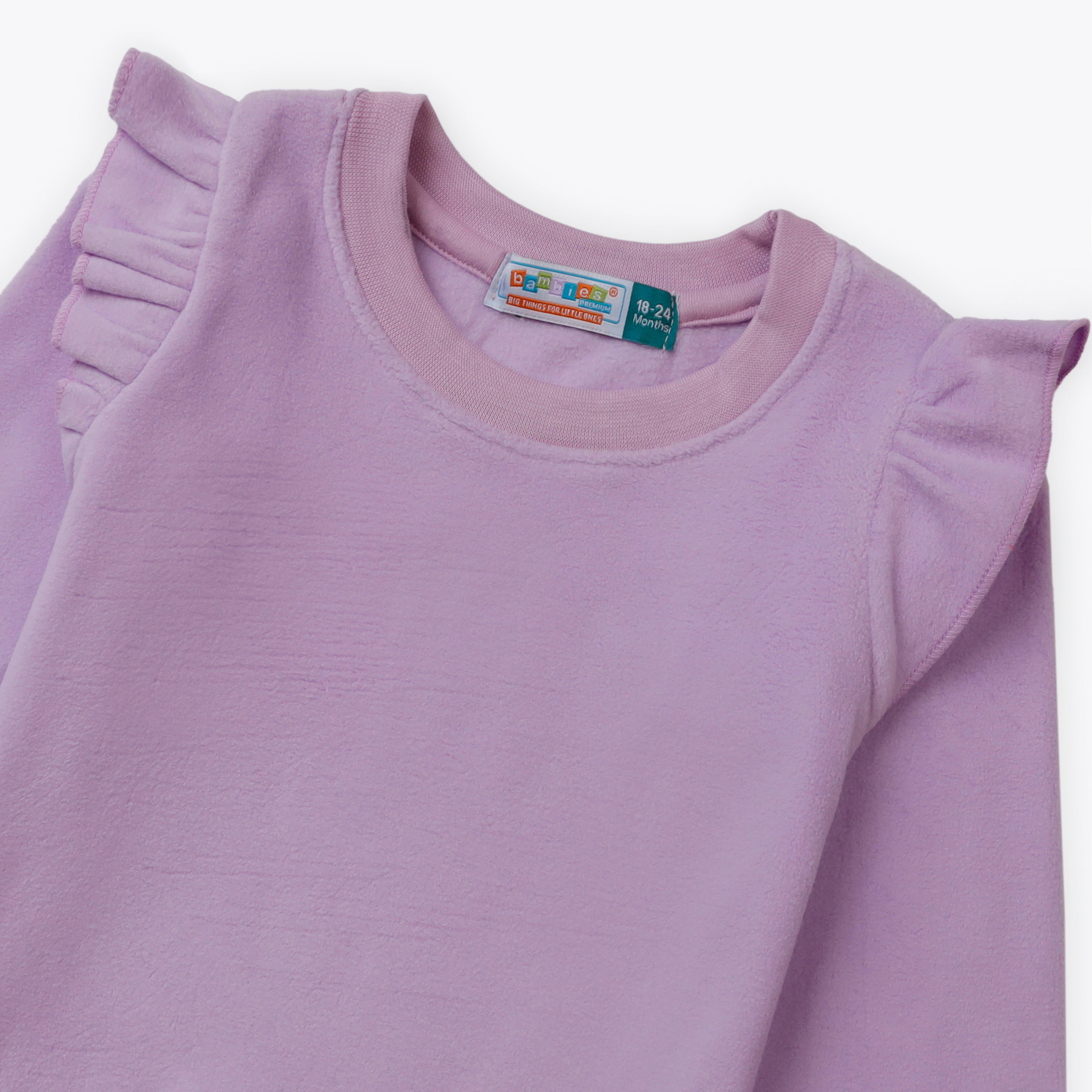 Sweatshirt Neck Lilac Infant