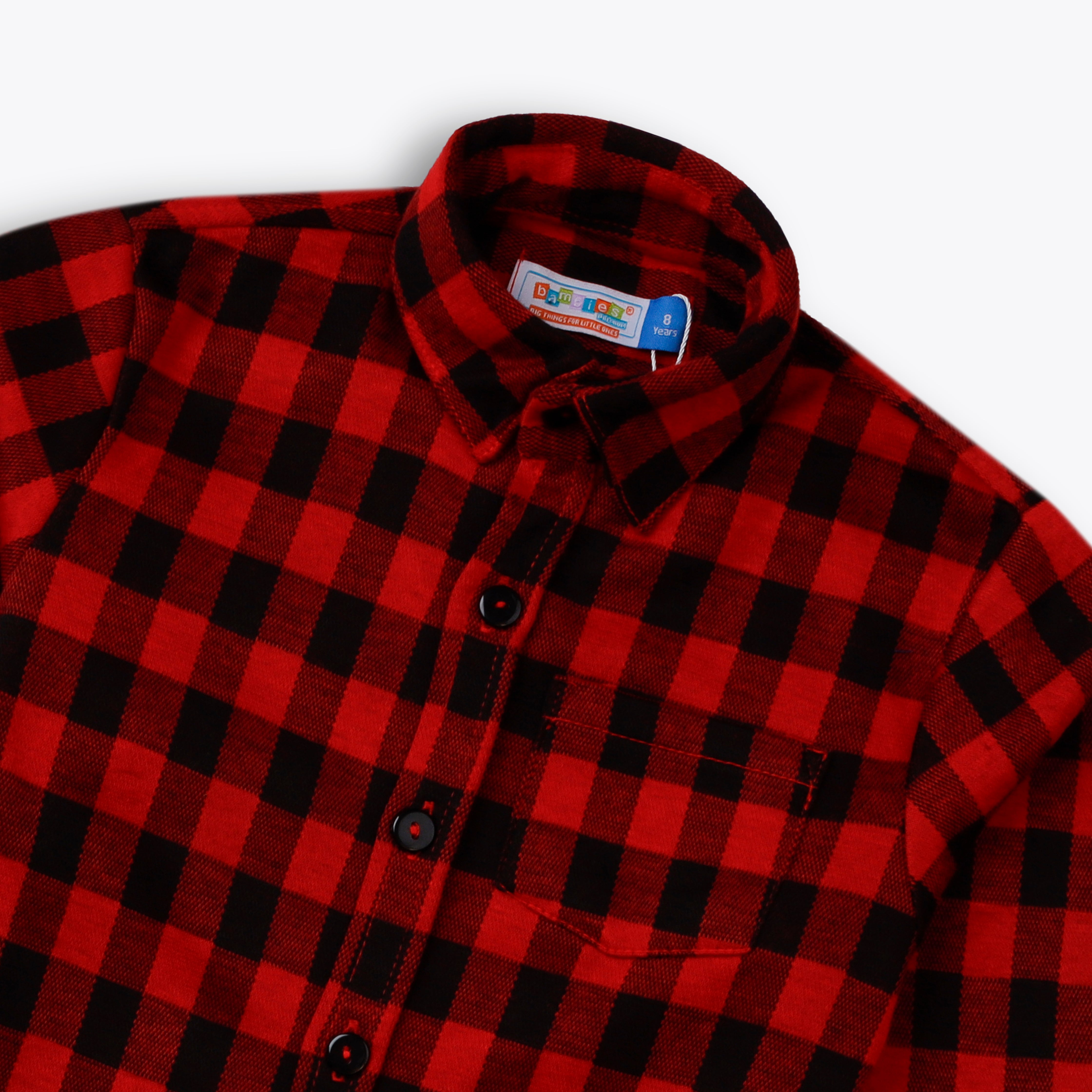 Shirt Fleece Red Check Toddler