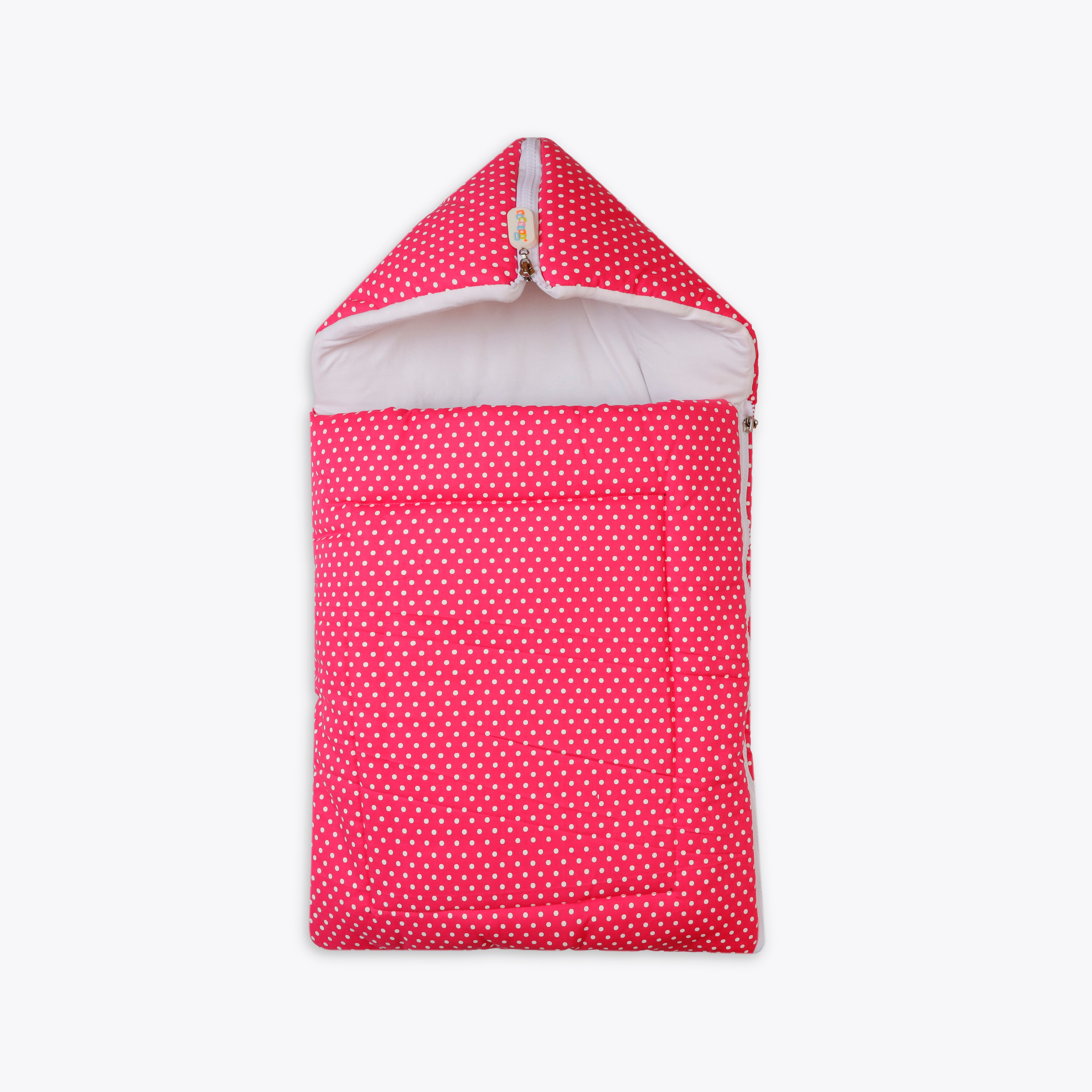Carry Nest Zipper Pink Polka