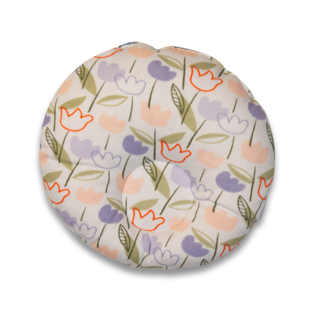 Round Pillow Lilac Flowers