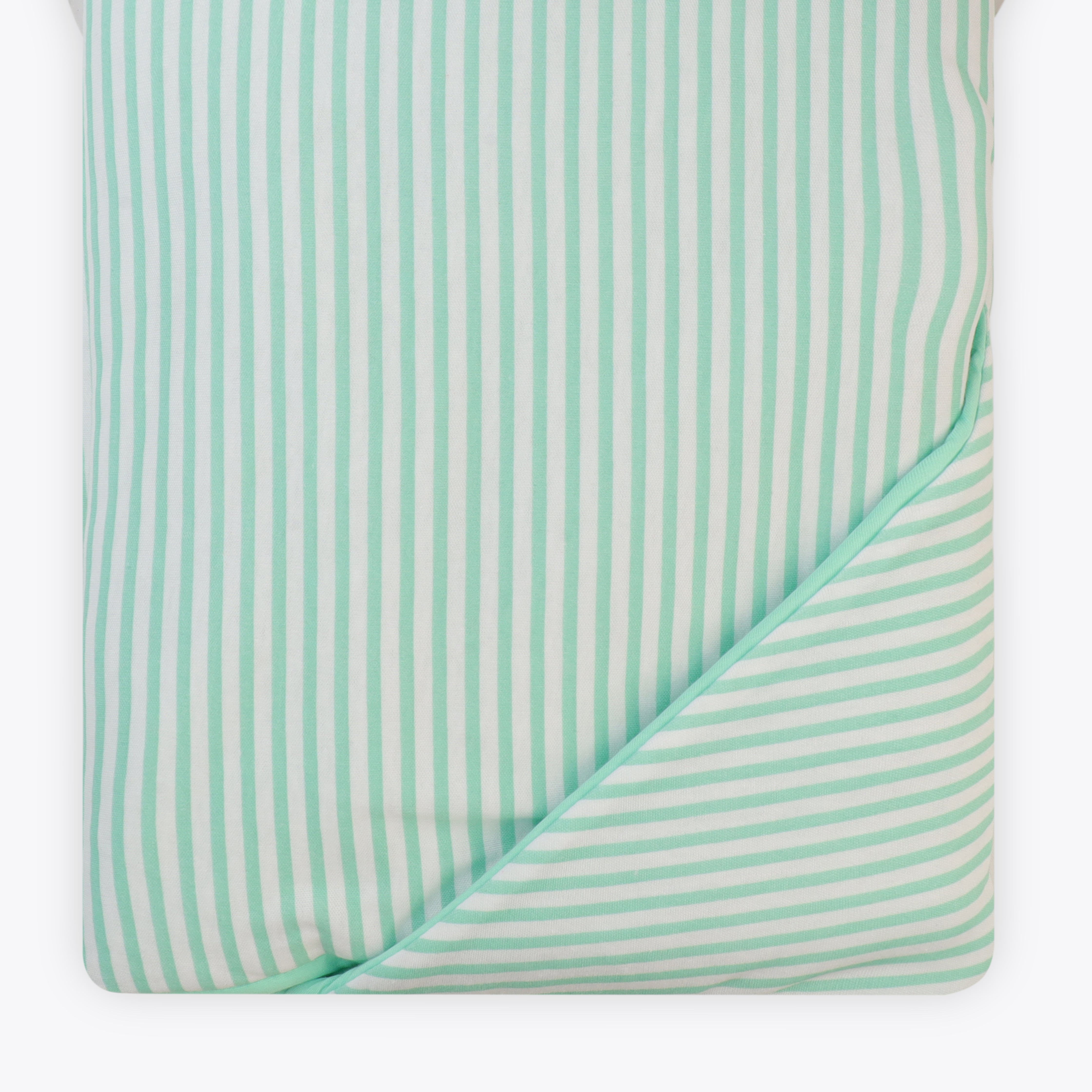 Reversible Comforter Blanket Light Green Strip