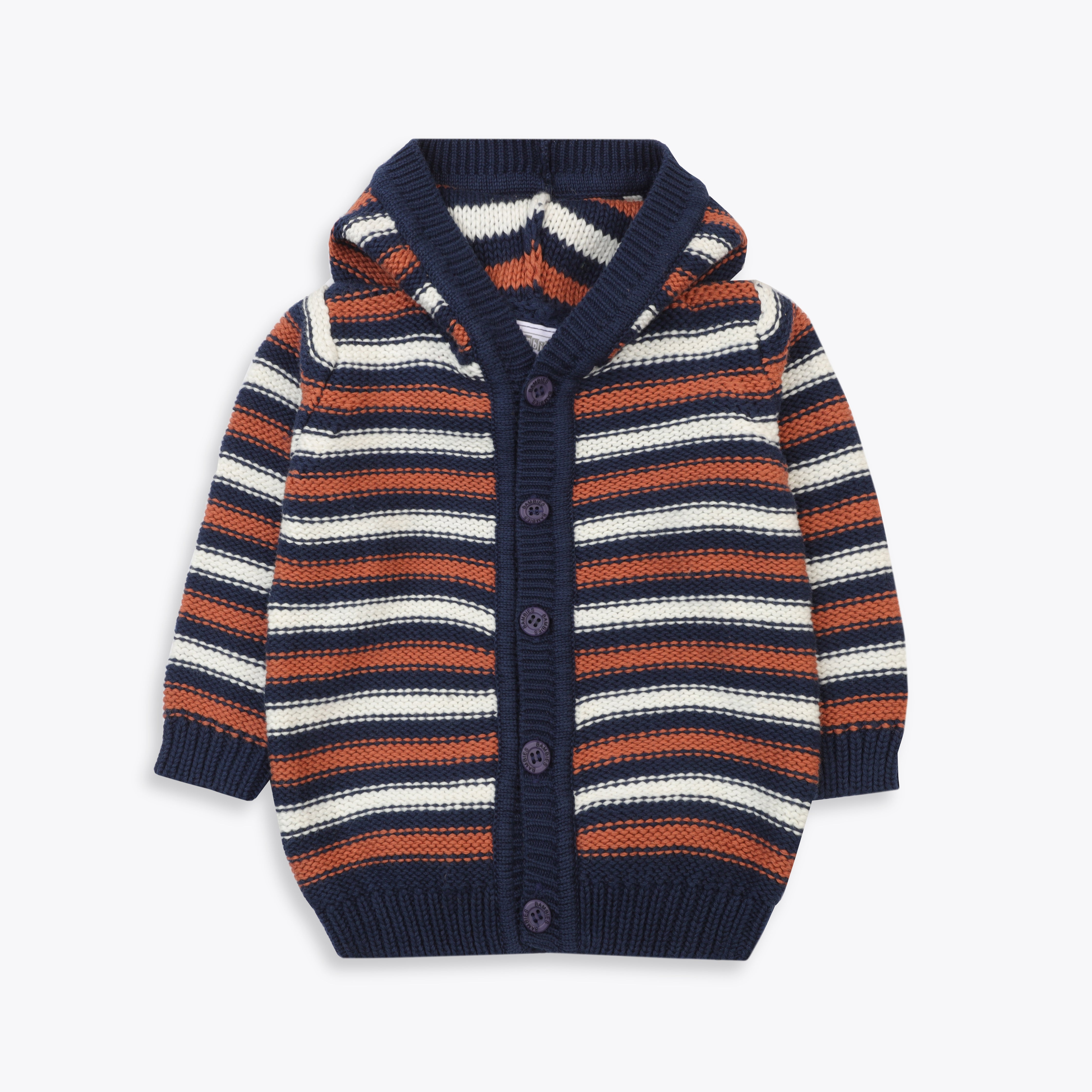 Sweater Hooded Navy Base Stripes