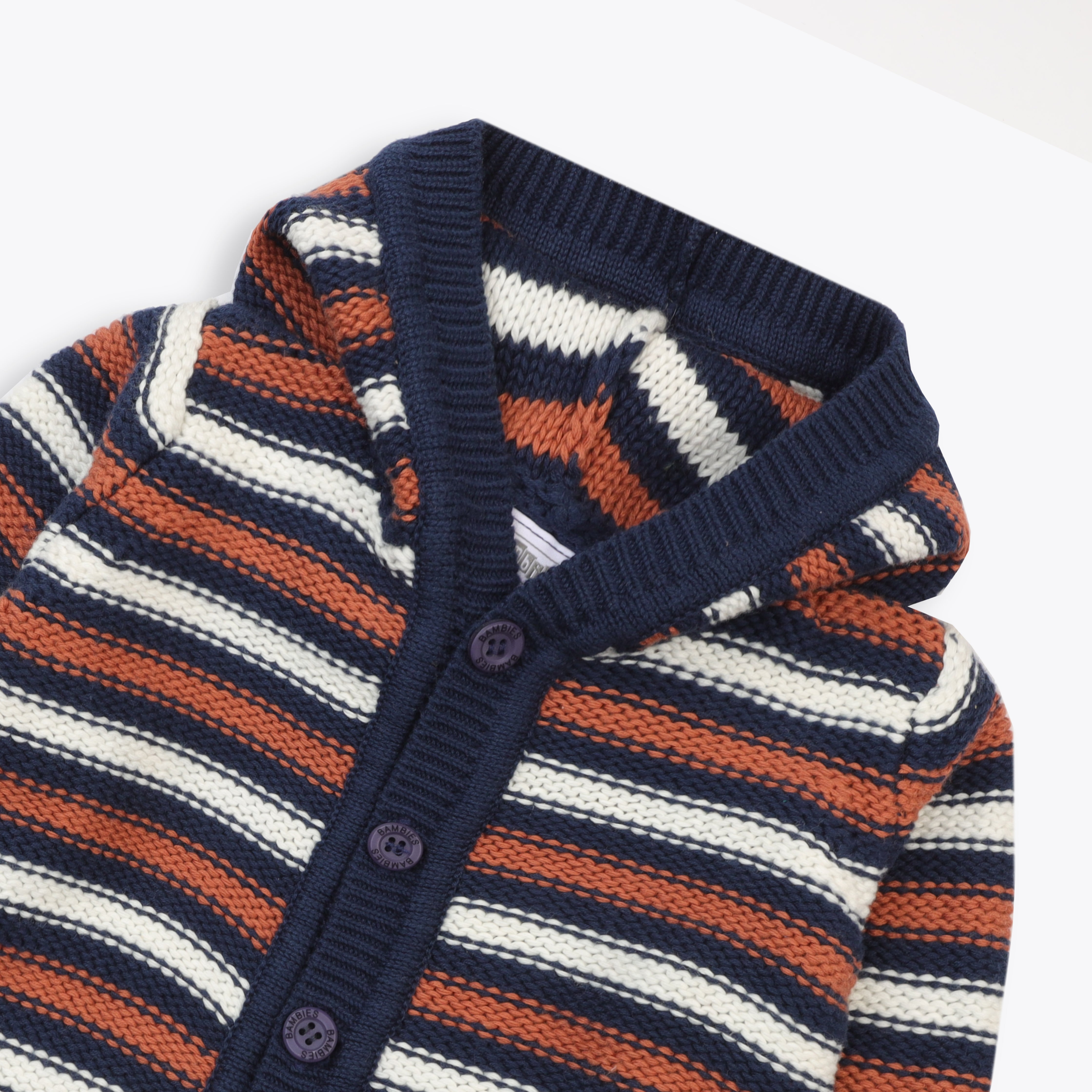 Sweater Hooded Navy Base Stripes