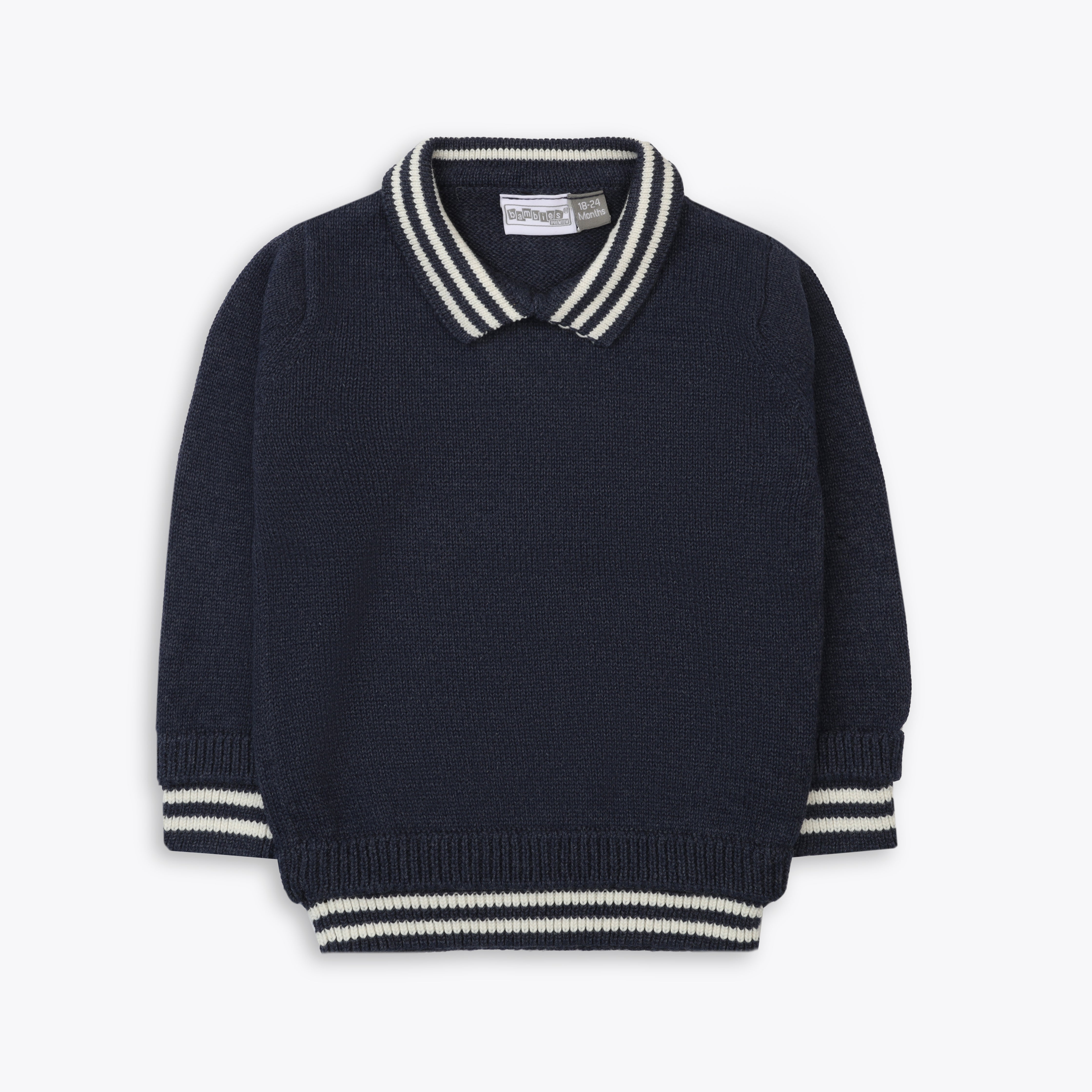 Sweater Polo Colar Navy