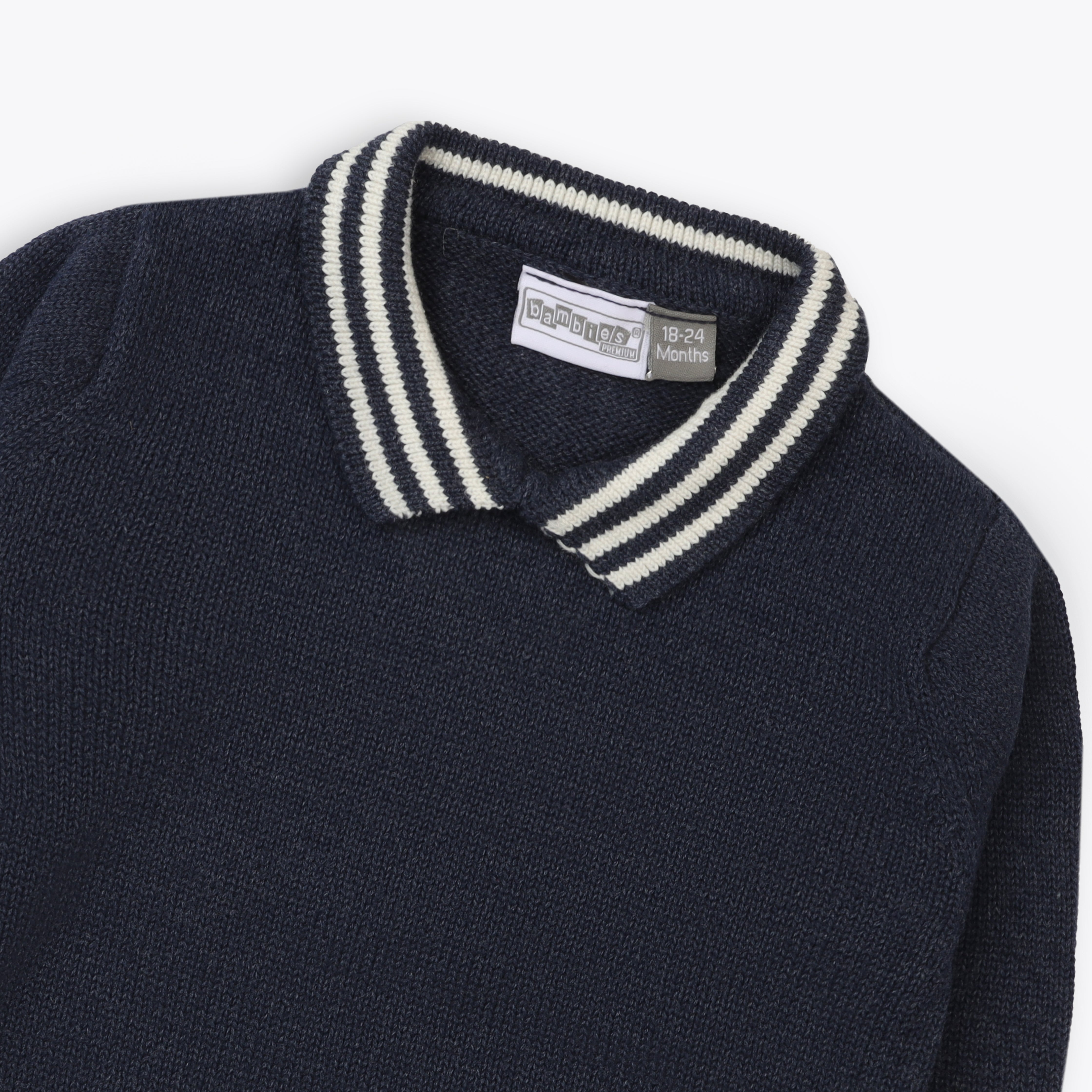Sweater Polo Colar Navy