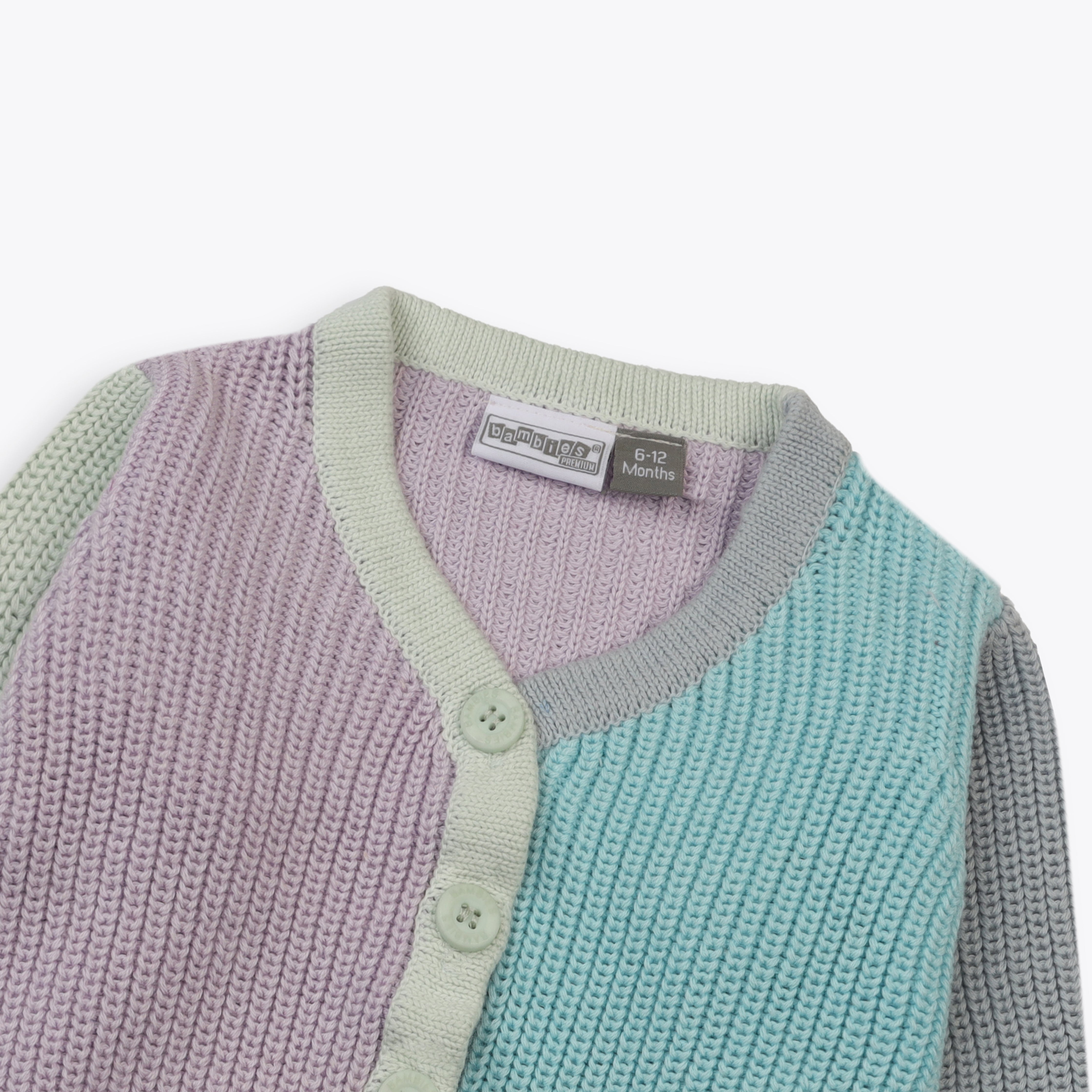 Sweater Contrass Light Blue Purple Toddler