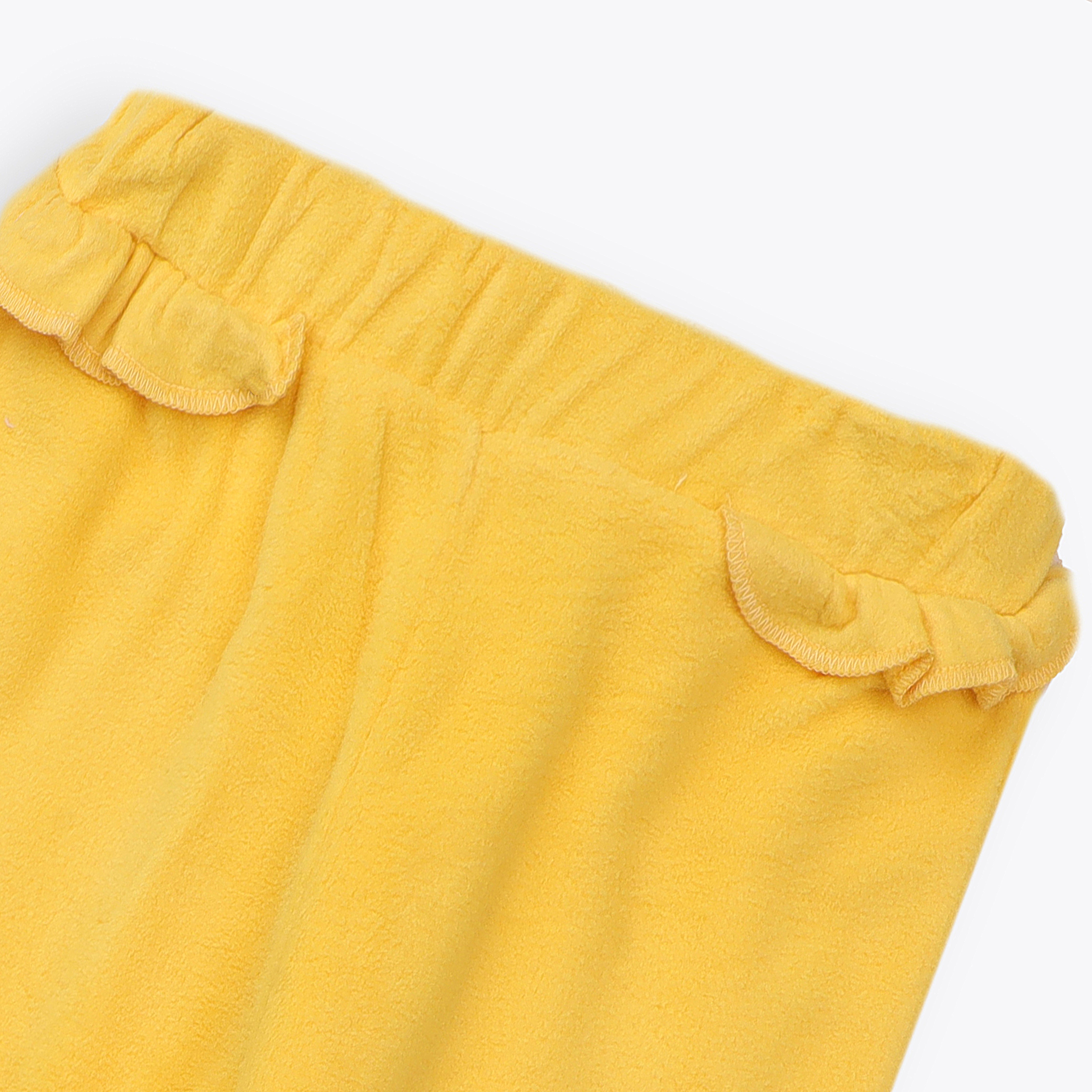 Pajama Fleeces Frill Yellow Infant