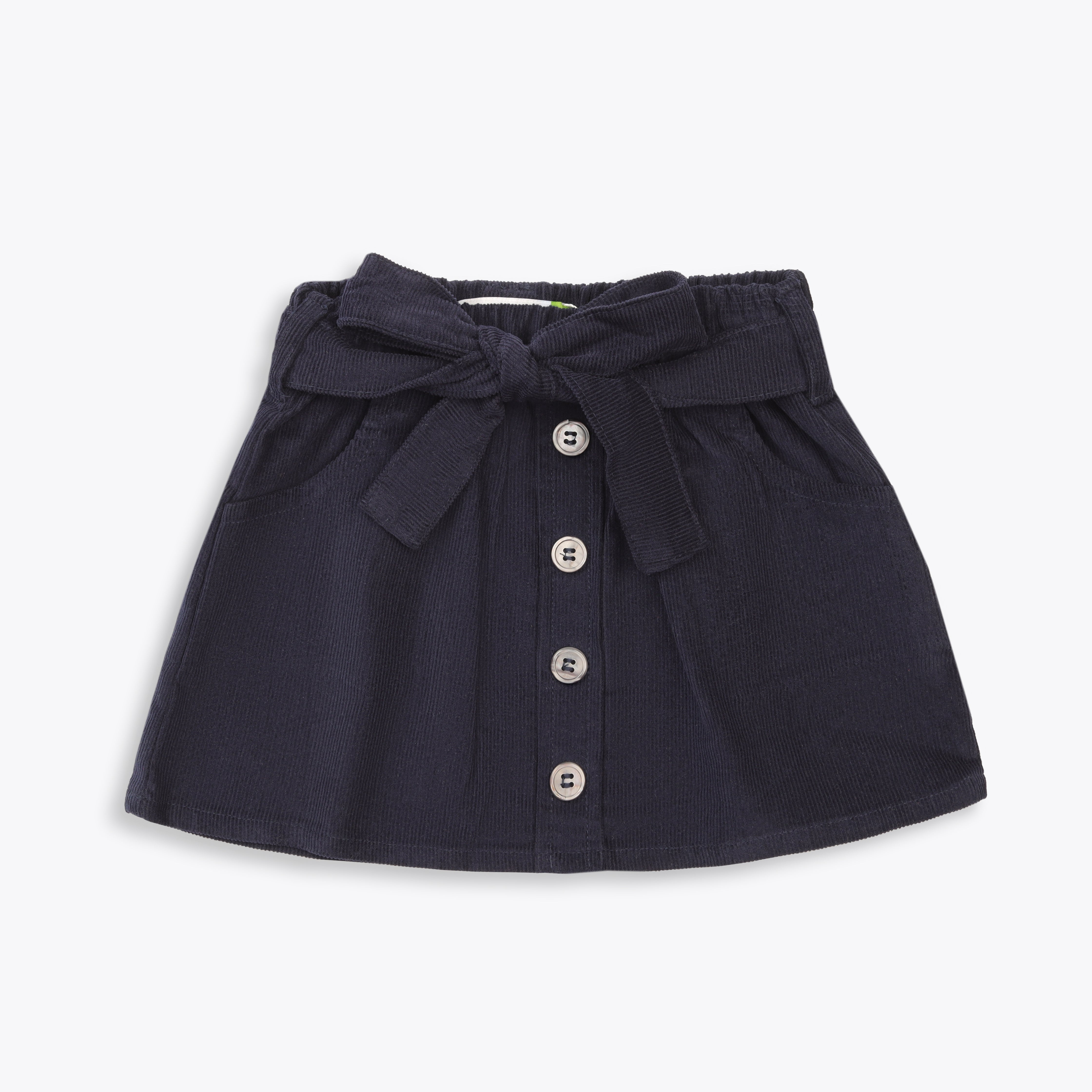 Navy Button Down Skirt