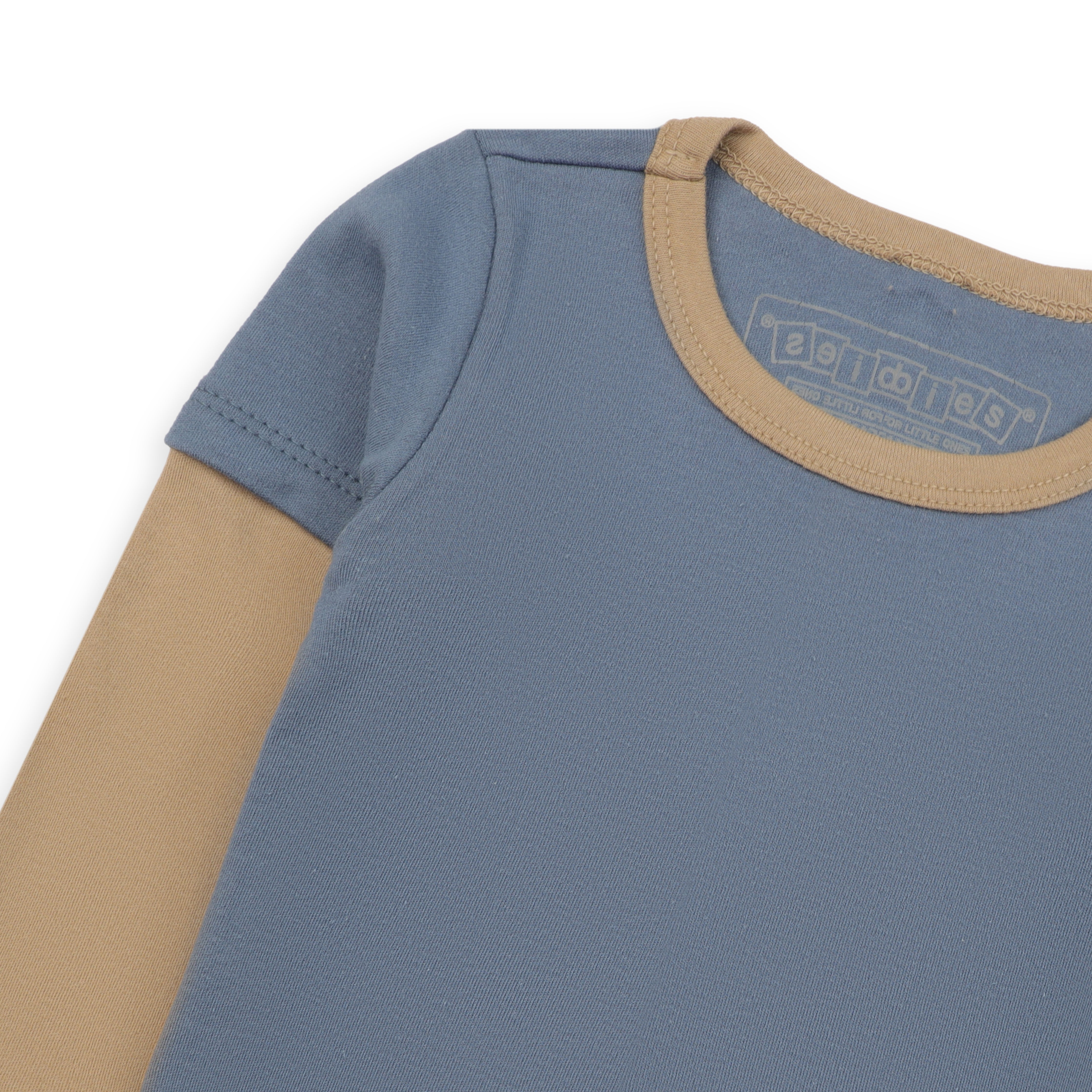 Shirt Full Sleeves Blue Beige Infant