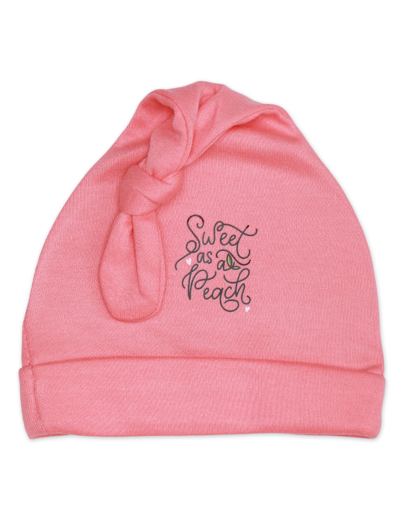 Zubaida's Bambies Knotted Baby Cap "Peach Sweet Theme"