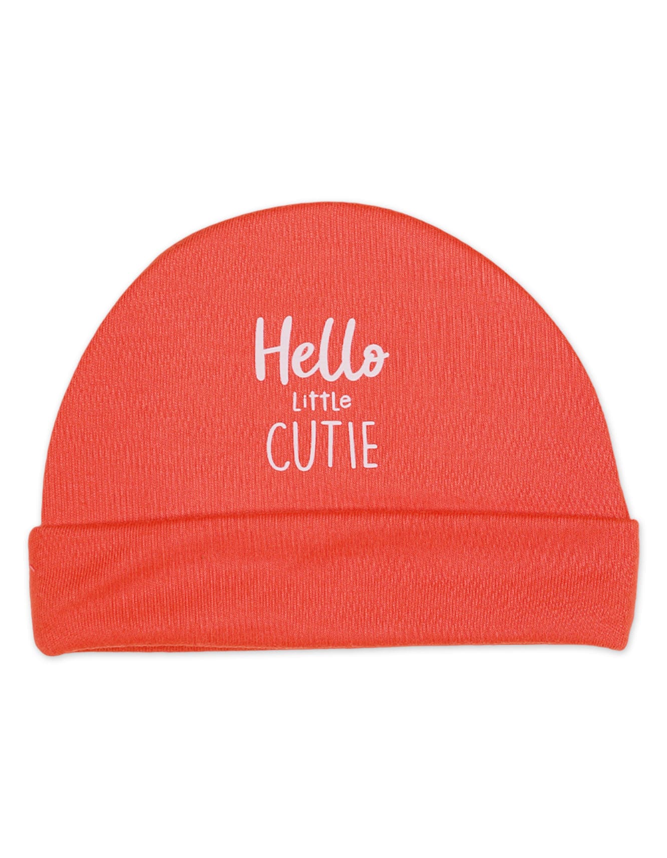 Zubaida's Baby Cap With Orange Teddy Theme - Small