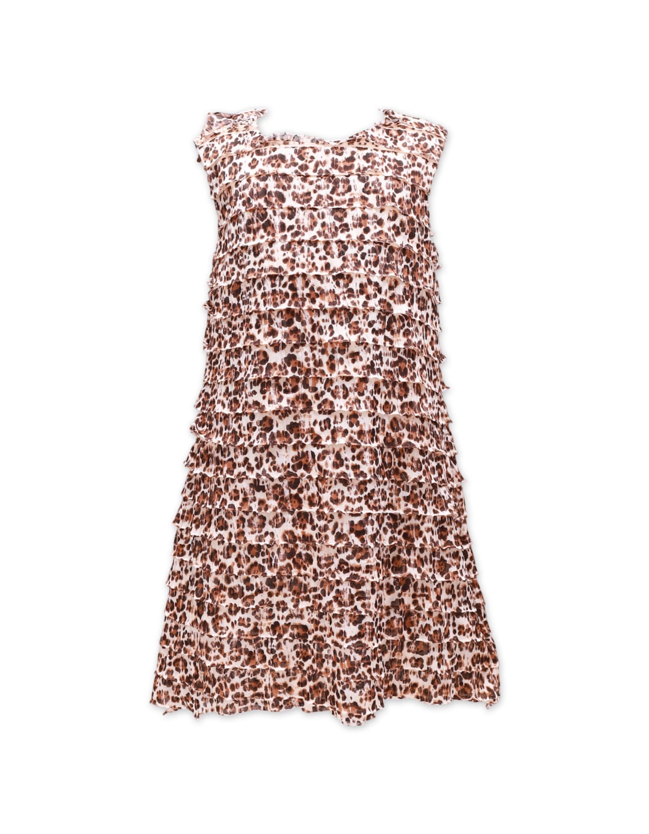 Zubaida's Leapord Print Multi-layered Dress - Zubaidas Officialâ„¢