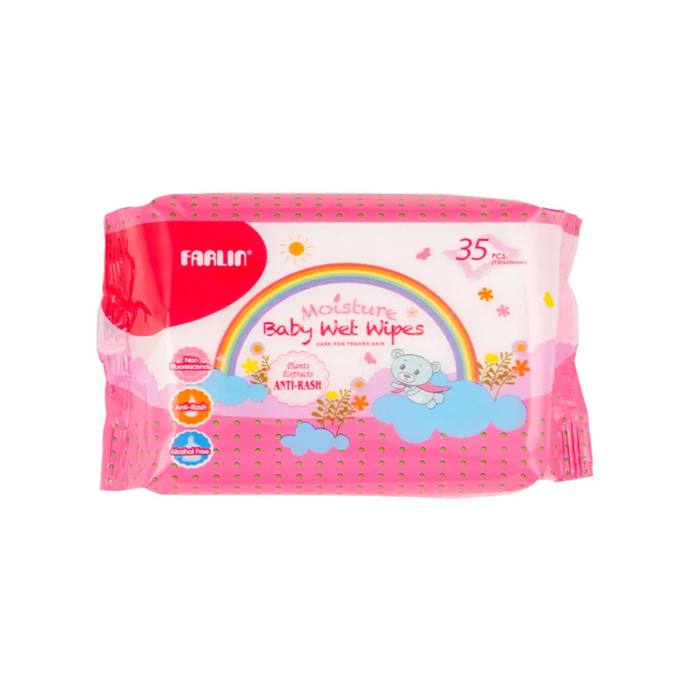 Zubaida's Farlin Baby Wipes 35 Pcs Bag (Anti Rash) - DT-005A - Zubaidas Officialâ„¢