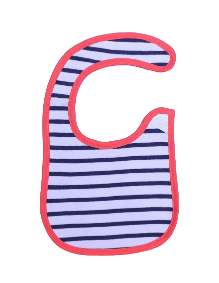 Zubaida's Bib White & Red Stripes Theme - Zubaidas Officialâ„¢