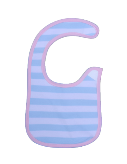 Zubaida's Bib Pink & Blue Stripes Theme - Zubaidas Official™