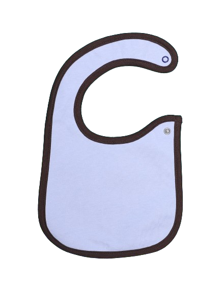 Zubaida's Bib White & Dark Brown - Zubaidas Officialâ„¢
