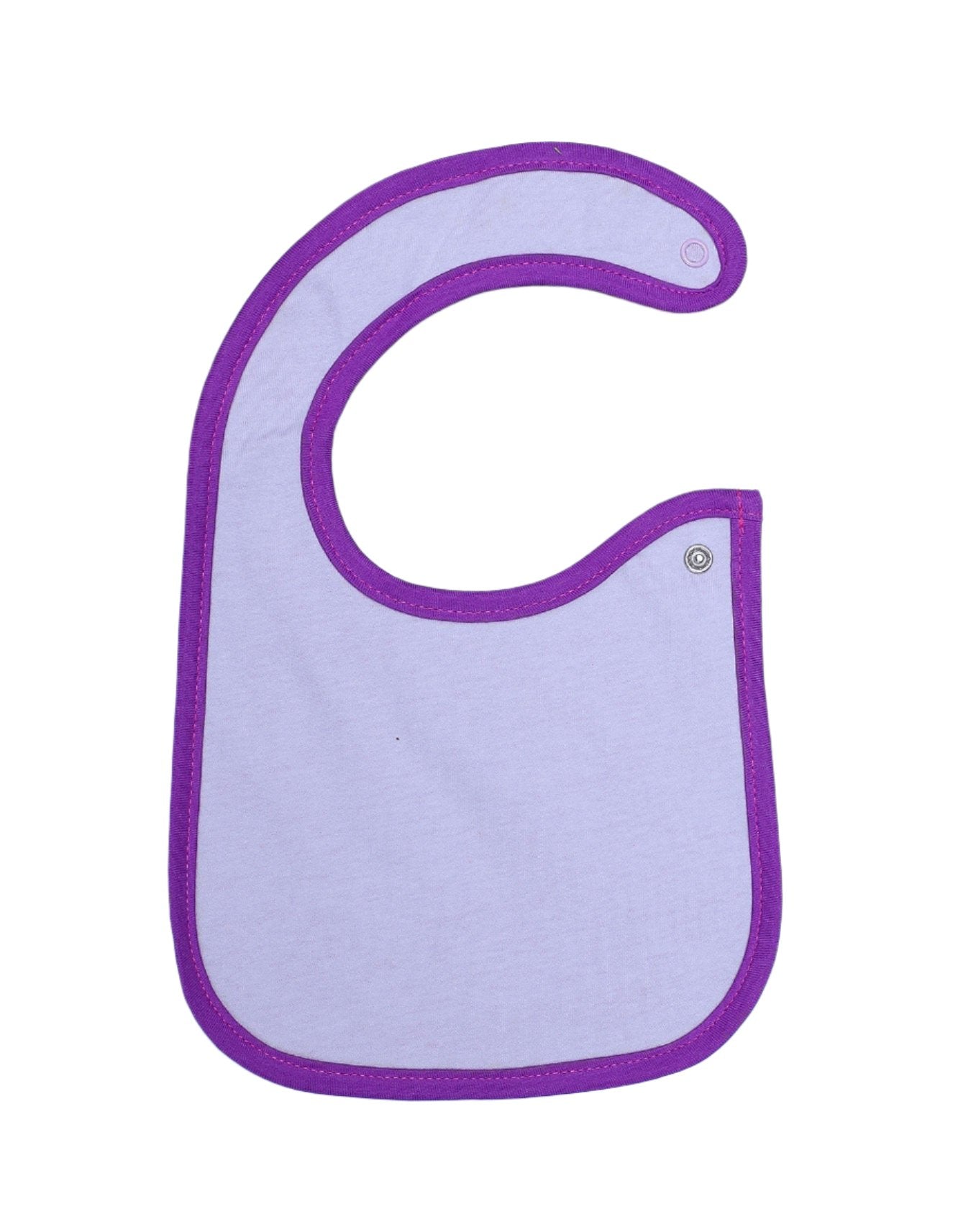 Zubaida's Bib White Purple Border - Zubaidas Official™