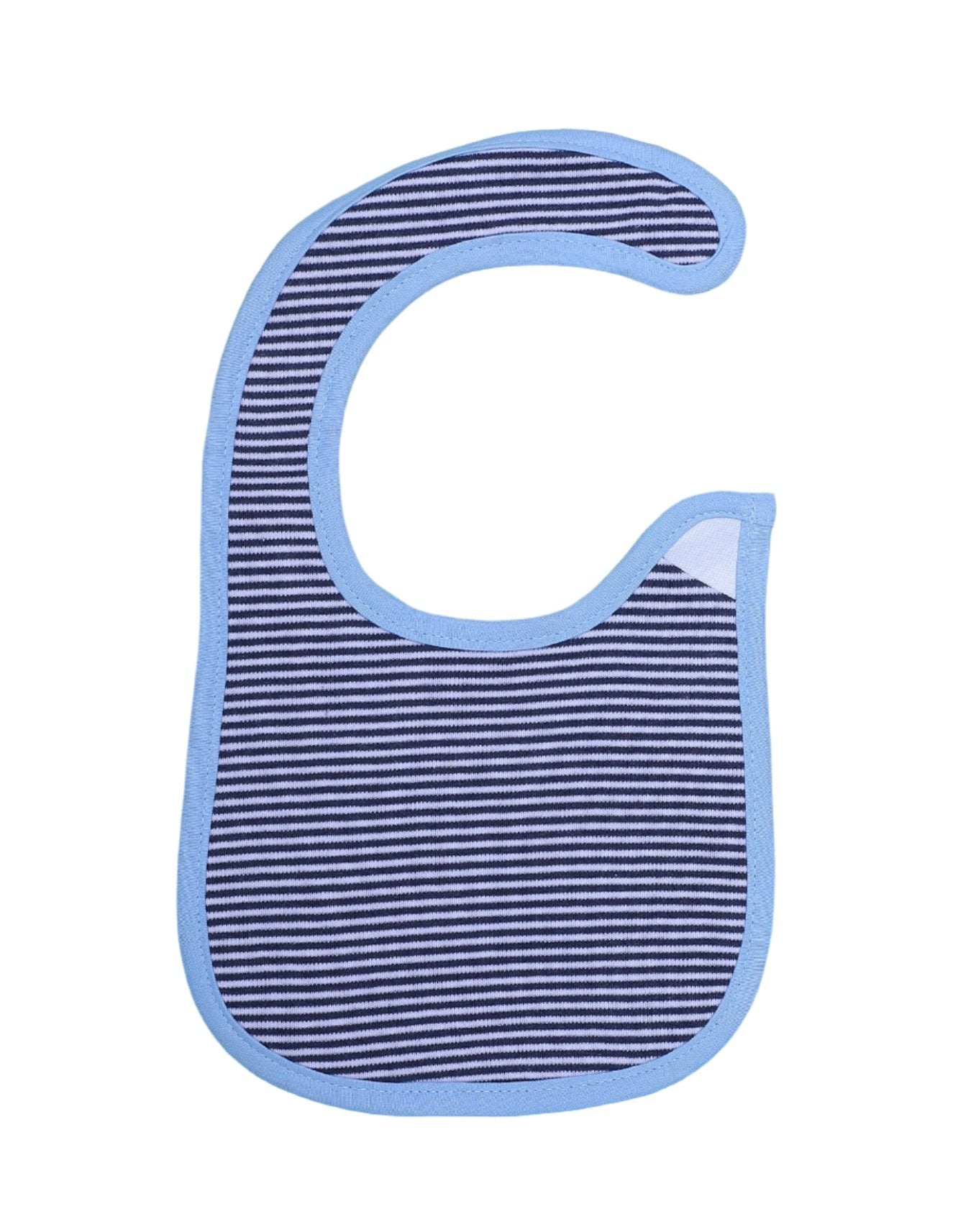 Zubaida's Bib Black Stripes Blue Border - Zubaidas Official™