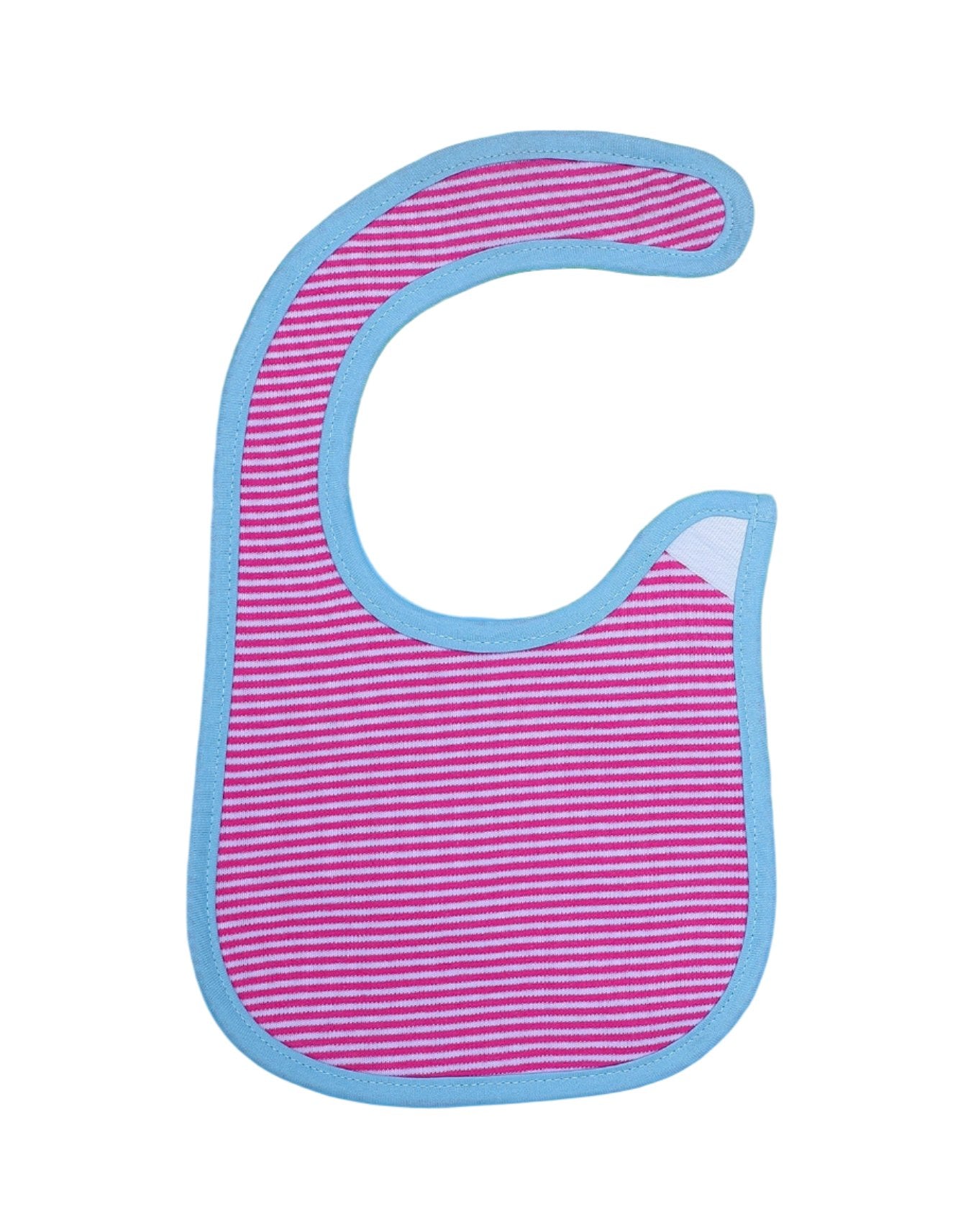 Zubaida's Bib Pink Striped with Sea Green Border - Zubaidas Official™