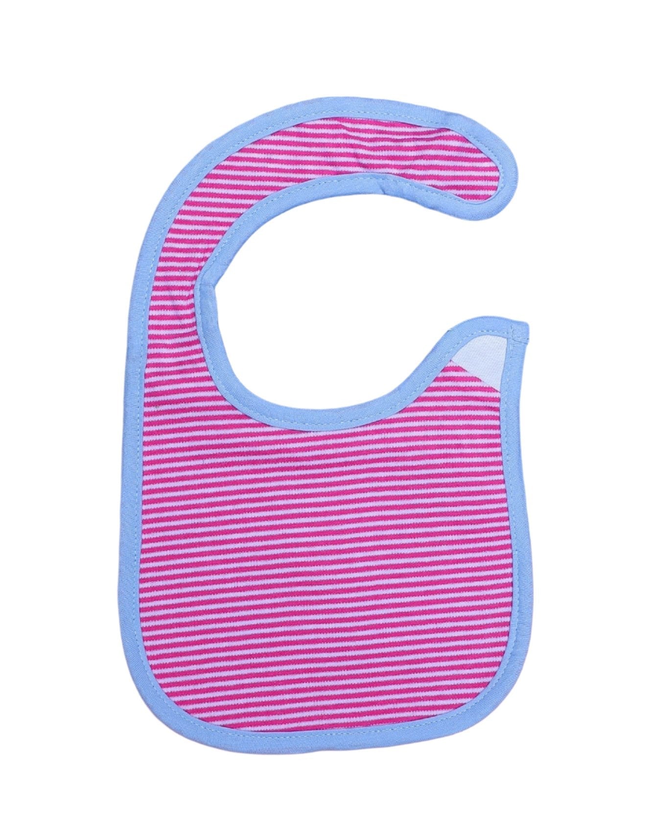 Zubaida's Bib Blue Pink Stripes and Blue Border - Zubaidas Official™