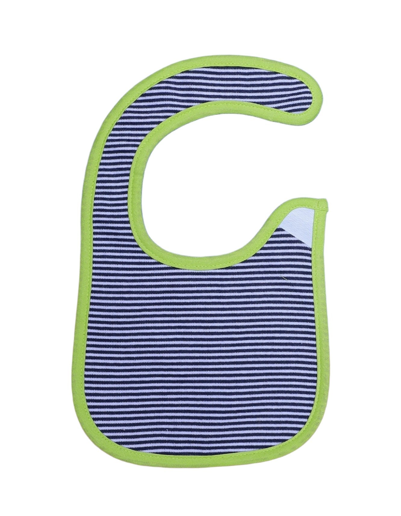 Zubaida's Bib Neon Green & Navy Blue with White Stripes - Zubaidas Official™