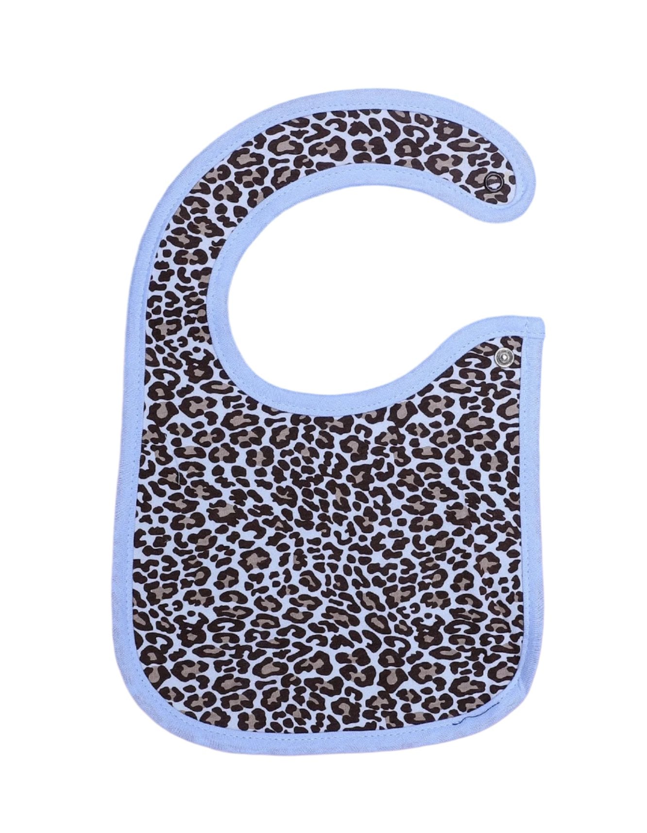 Zubaida's Bib Light BLue with Cheeta Print - Zubaidas Official™