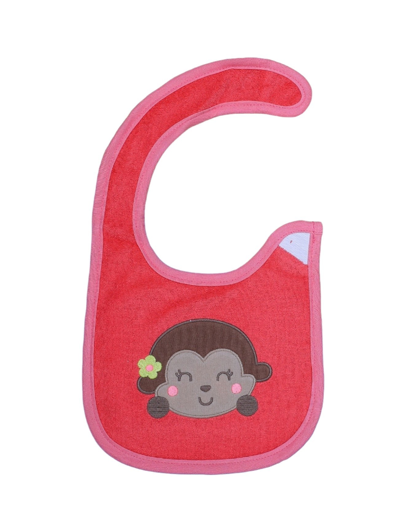 Zubaida's Bib Orange with Embriodered Monkey - Zubaidas Official™