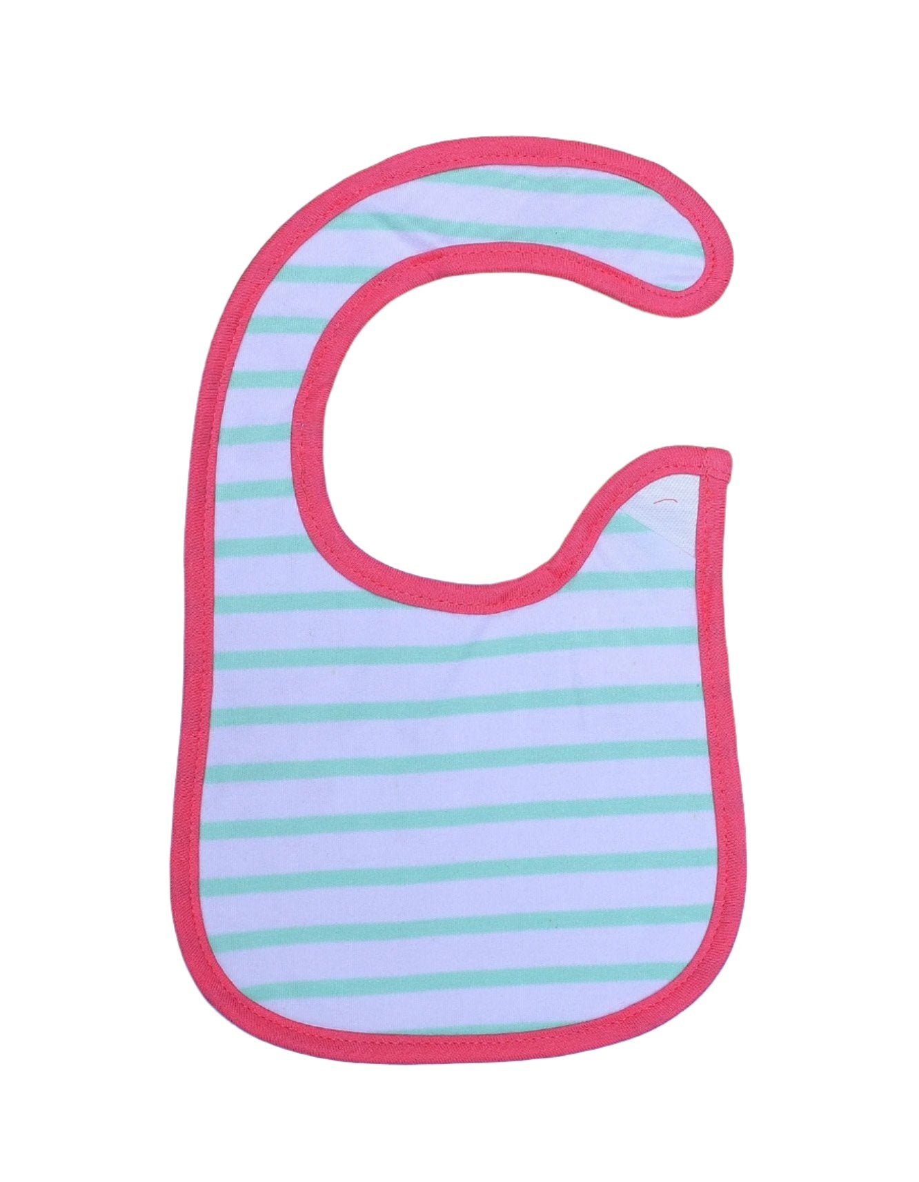 Zubaida's Bib White & Pink Stripes Theme - Zubaidas Official™