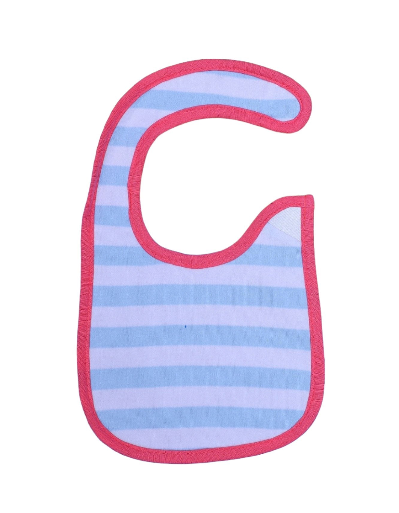 Zubaida's Bib Pink with White & Blue Stripes - Zubaidas Official™