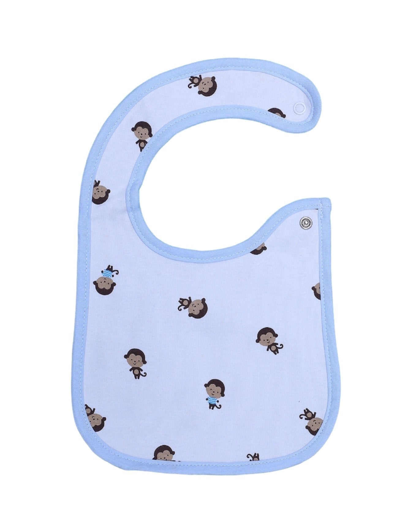 Zubaida's Bib Blue & White with Monkeys Theme - Zubaidas Official™