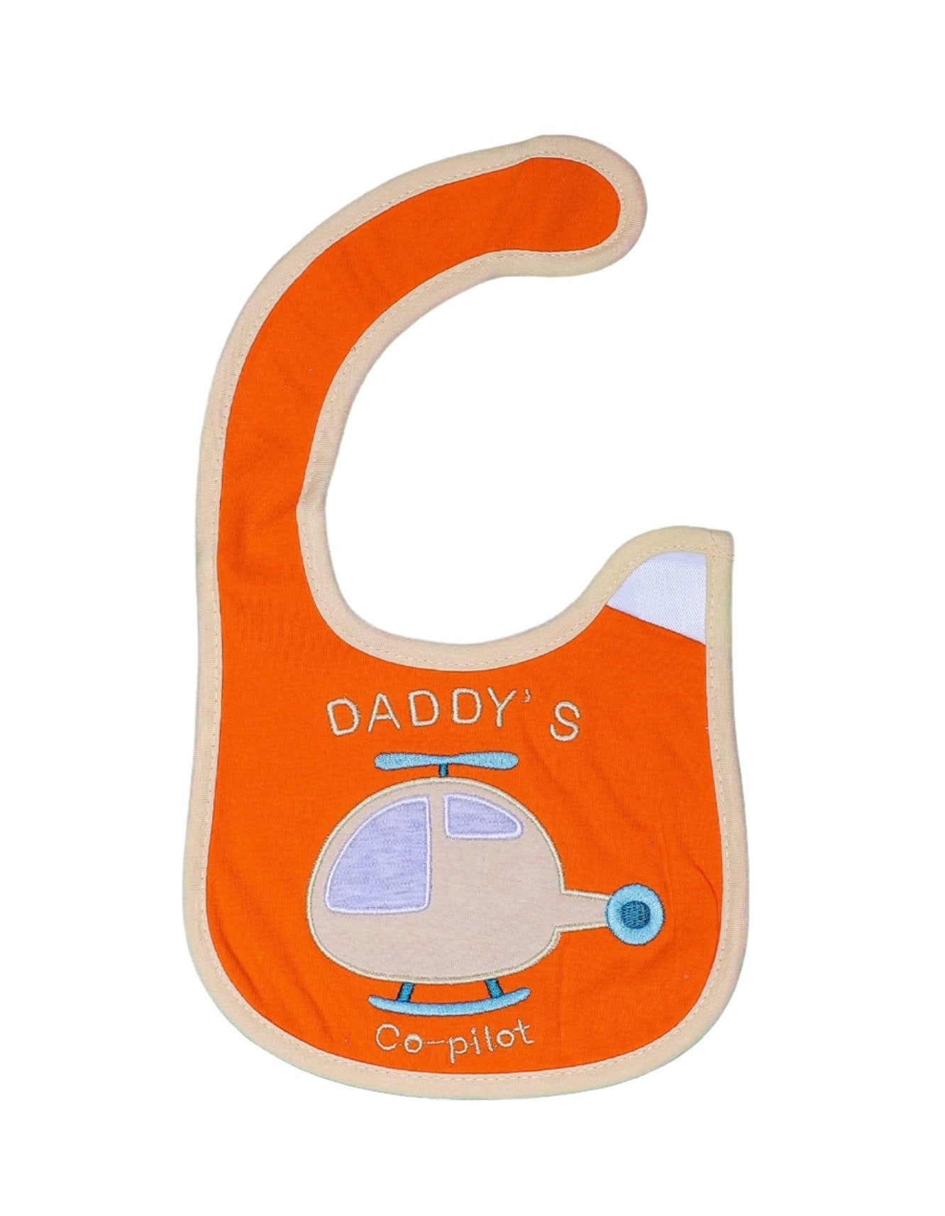 Zubaida's Bib Orange Embriodered Helicopter - Zubaidas Official™