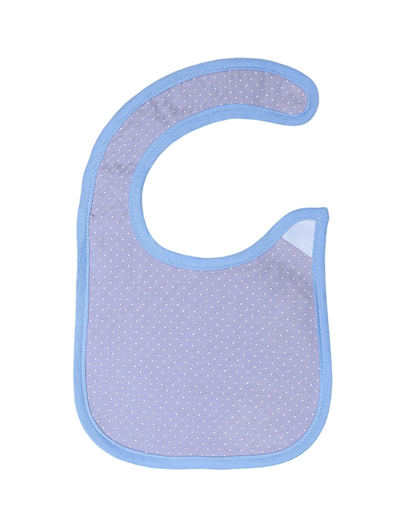 Zubaida's Bib Gray & Blue with white Polka Dots - Zubaidas Official™