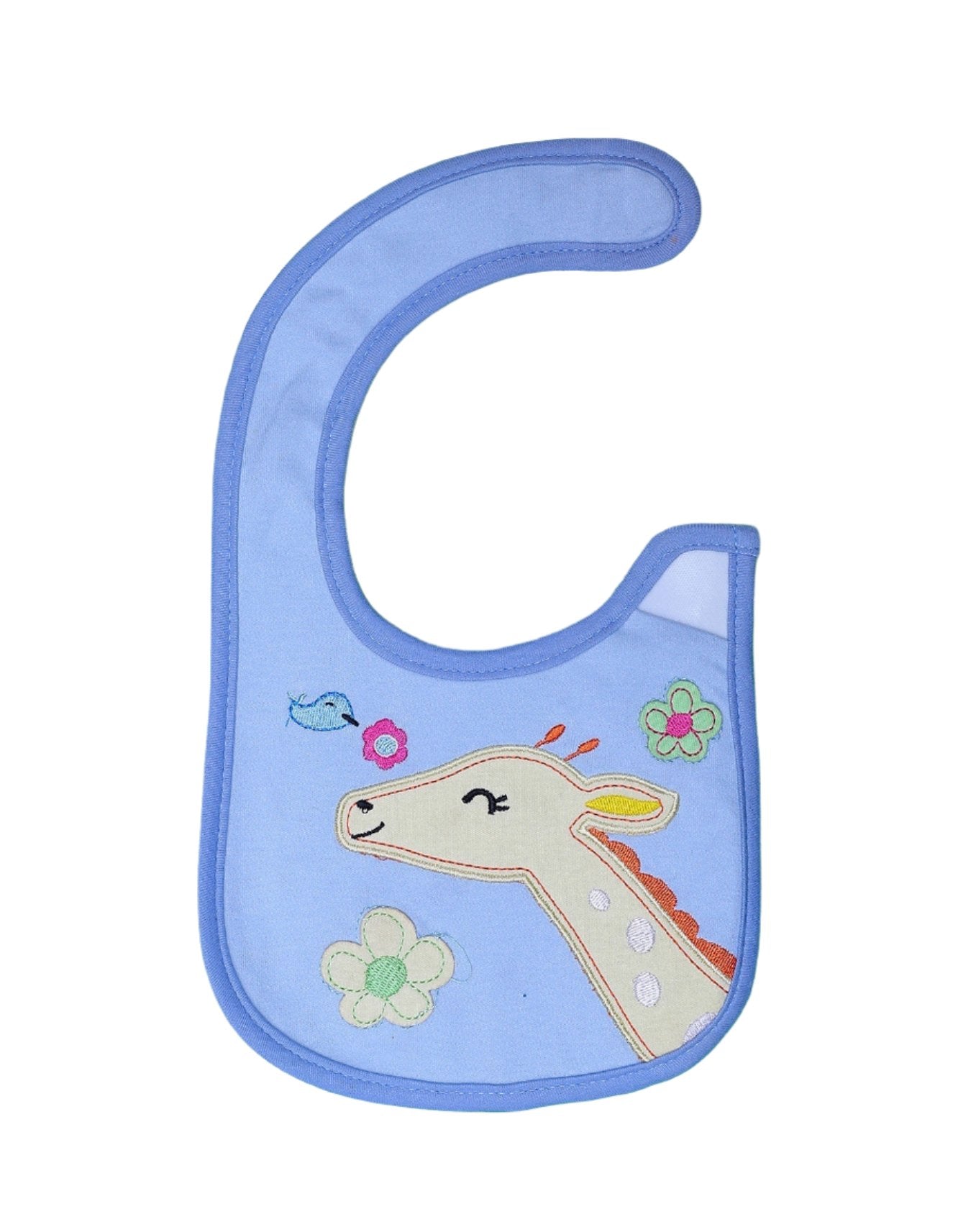 Zubaida's Bib Blue with Embriodered Giraffe - Zubaidas Official™