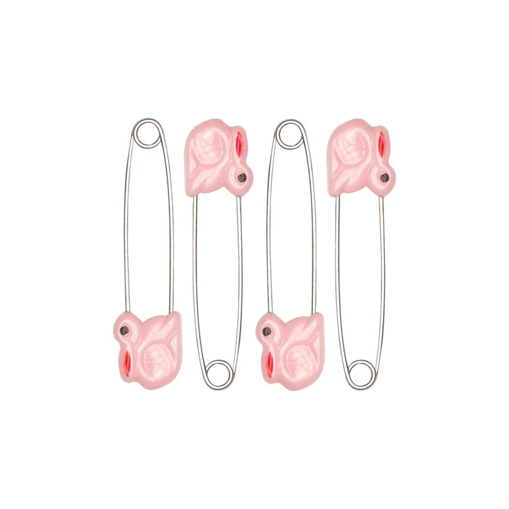 Farlin Four Animal Safety Pins Pink - BF-120 - Zubaidas Official™