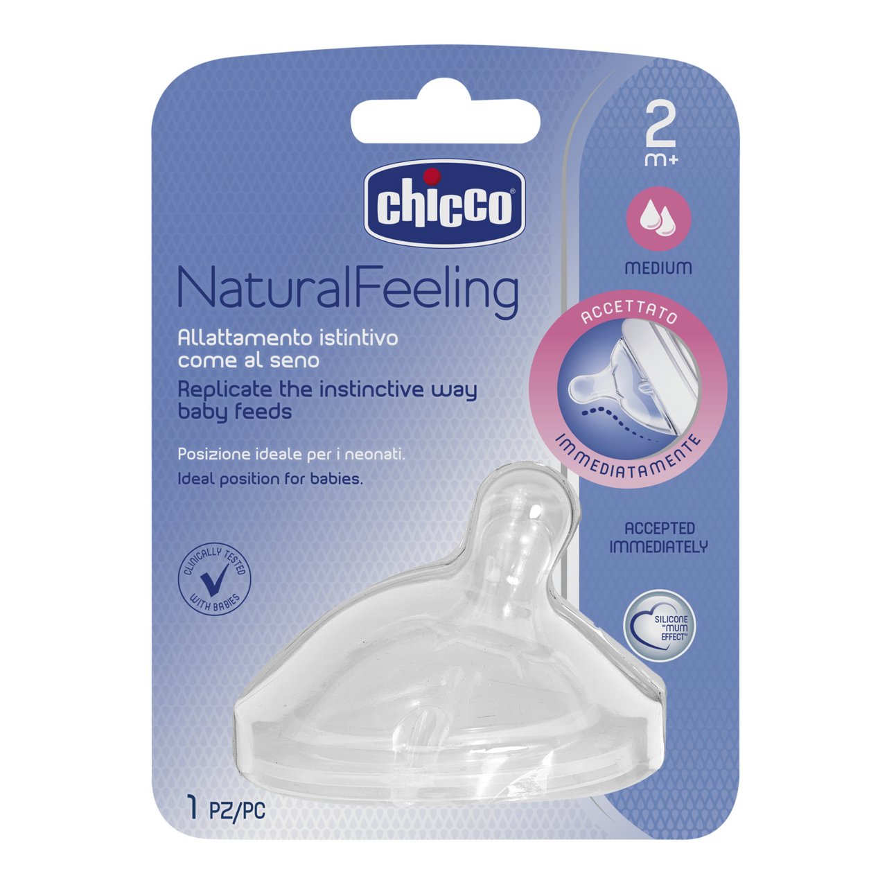 Zubaida's Chicco Teat NaturalFeeling 2M+ F Medium (Chi-00081023100000) - Zubaidas Officialâ„¢
