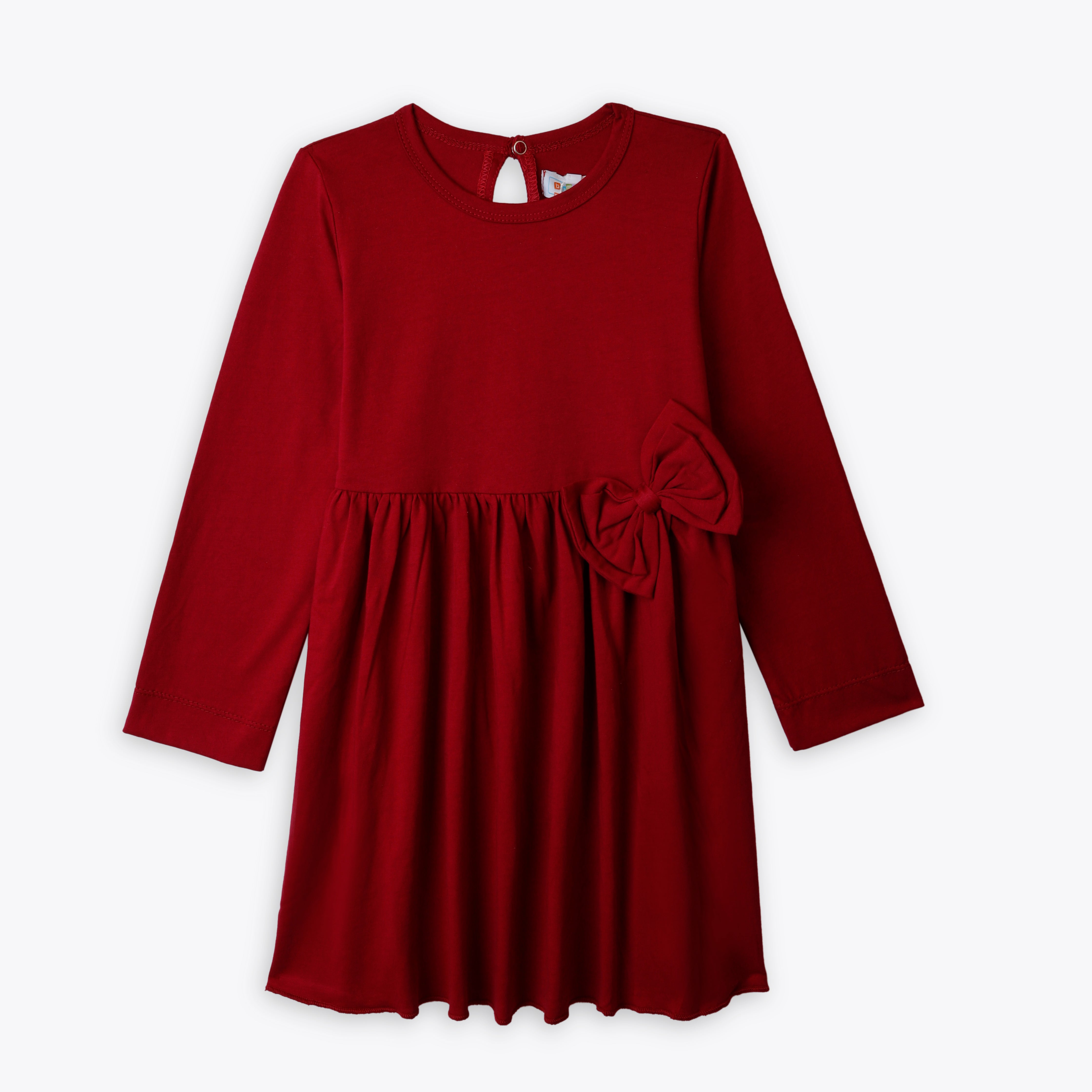 Frock Full Sleeves Front Bow