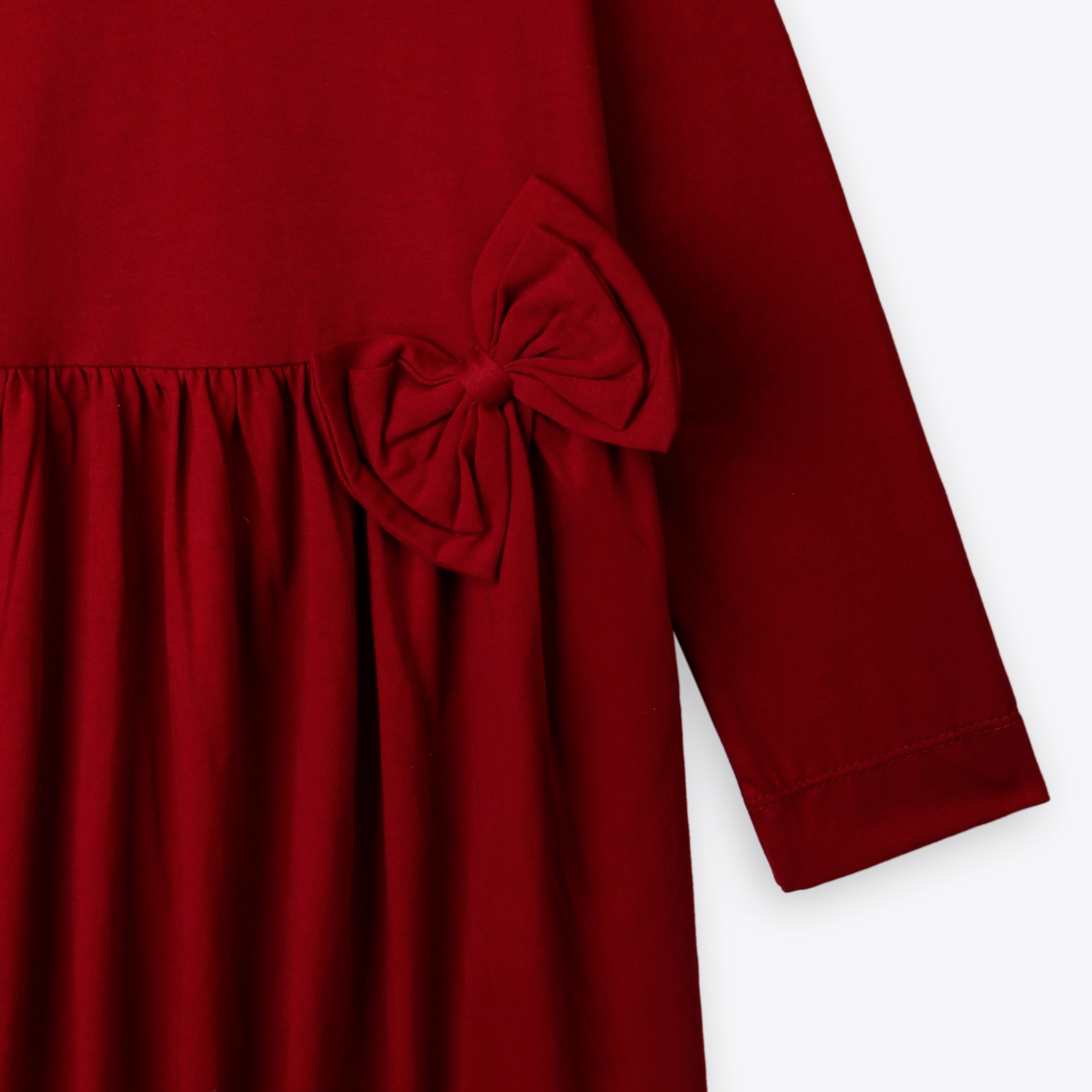 Frock Full Sleeves Front Bow