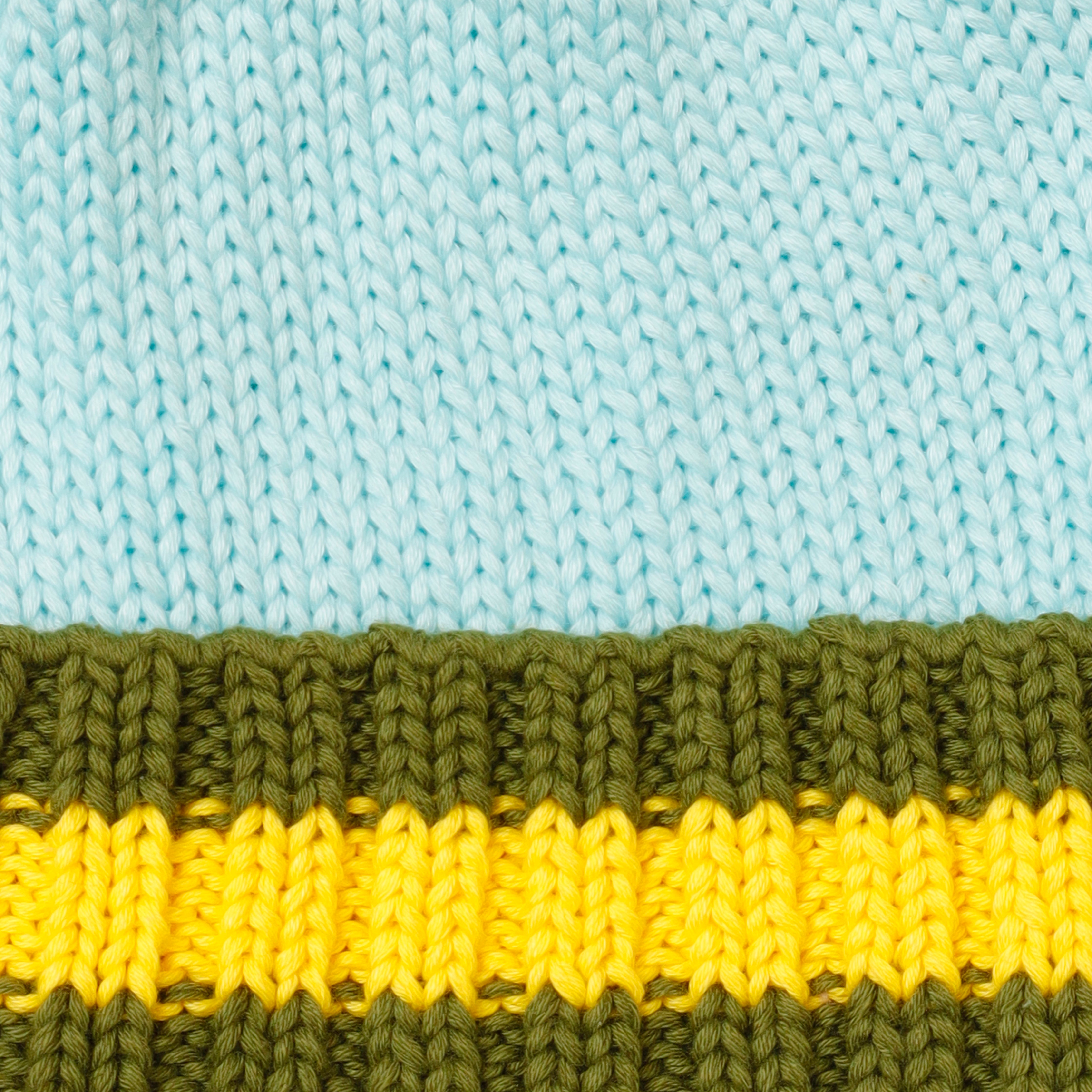 Caps Woolen Sky Blue with Stripes