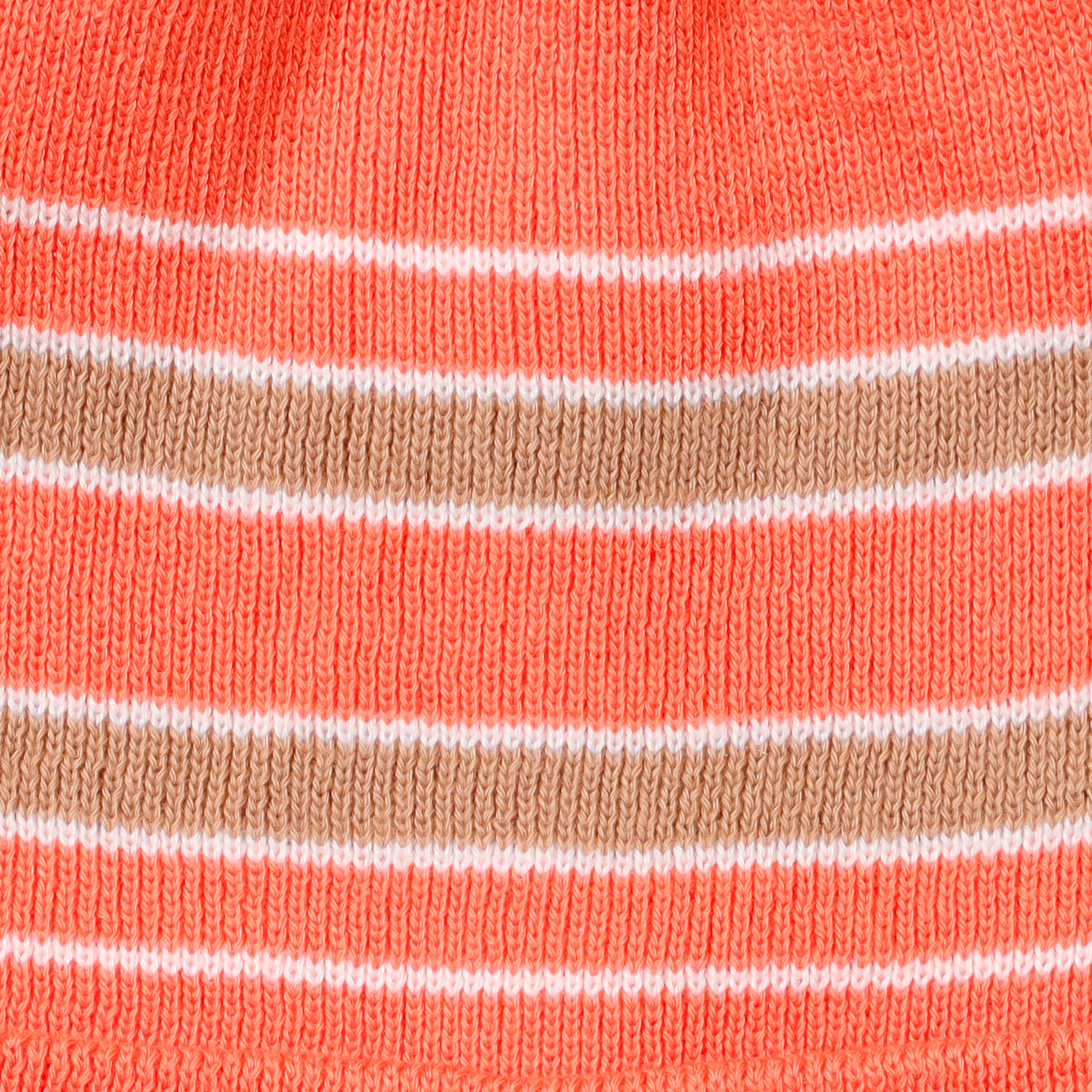 Caps Woolen Peach Base with Stripes