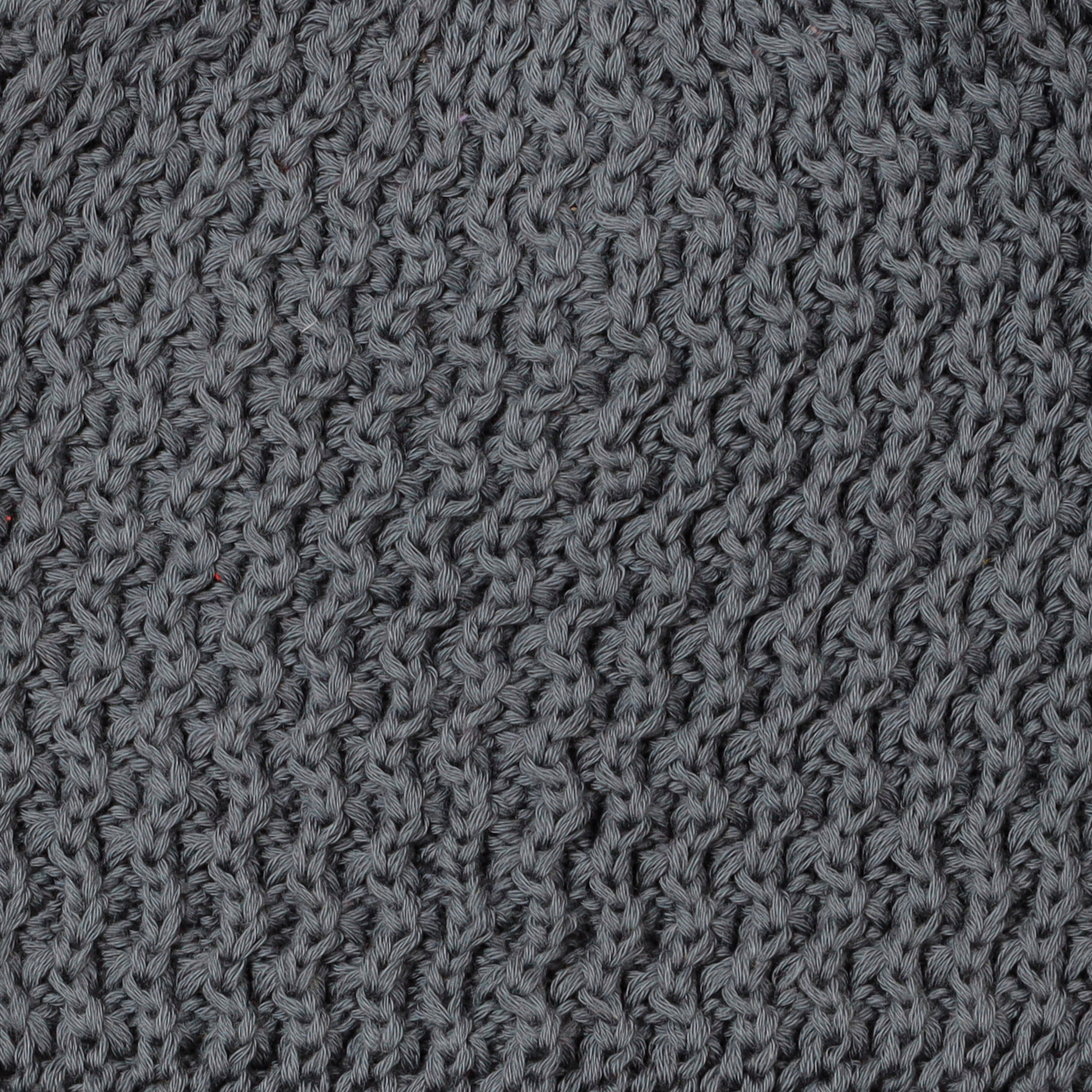 Caps Woolen Solid Grey with Stripes