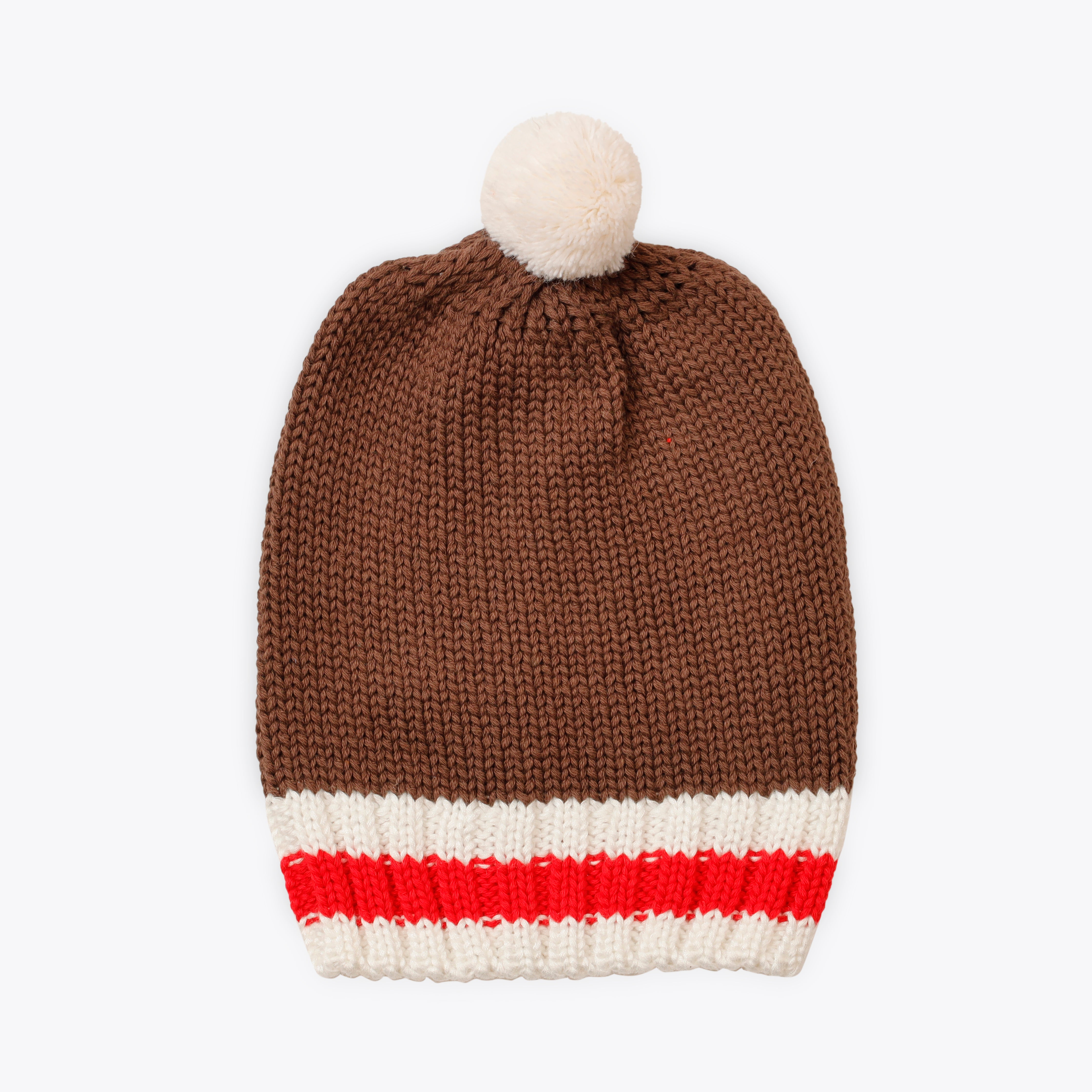 Caps Woolen Brown Stripes