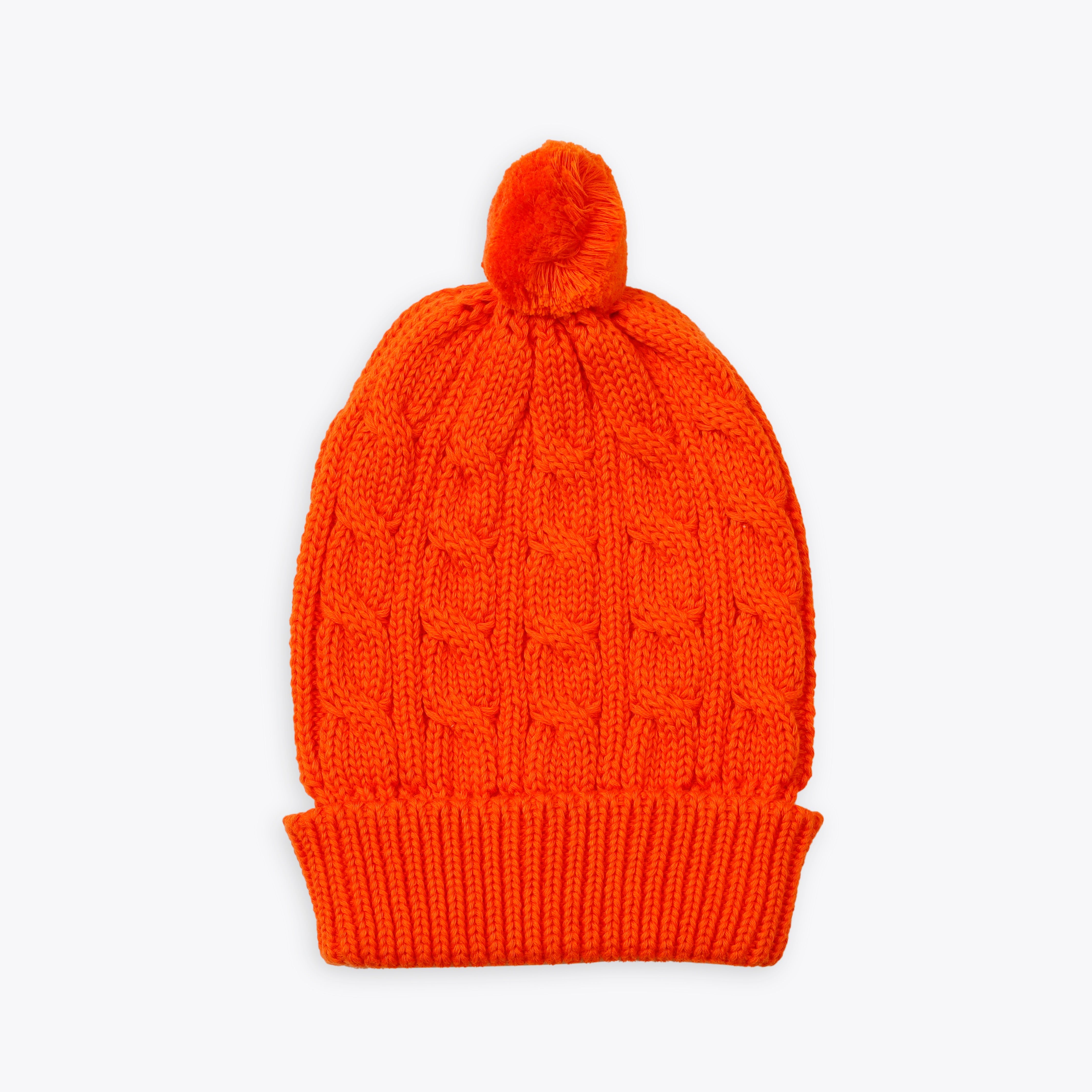Caps Woolen Orange
