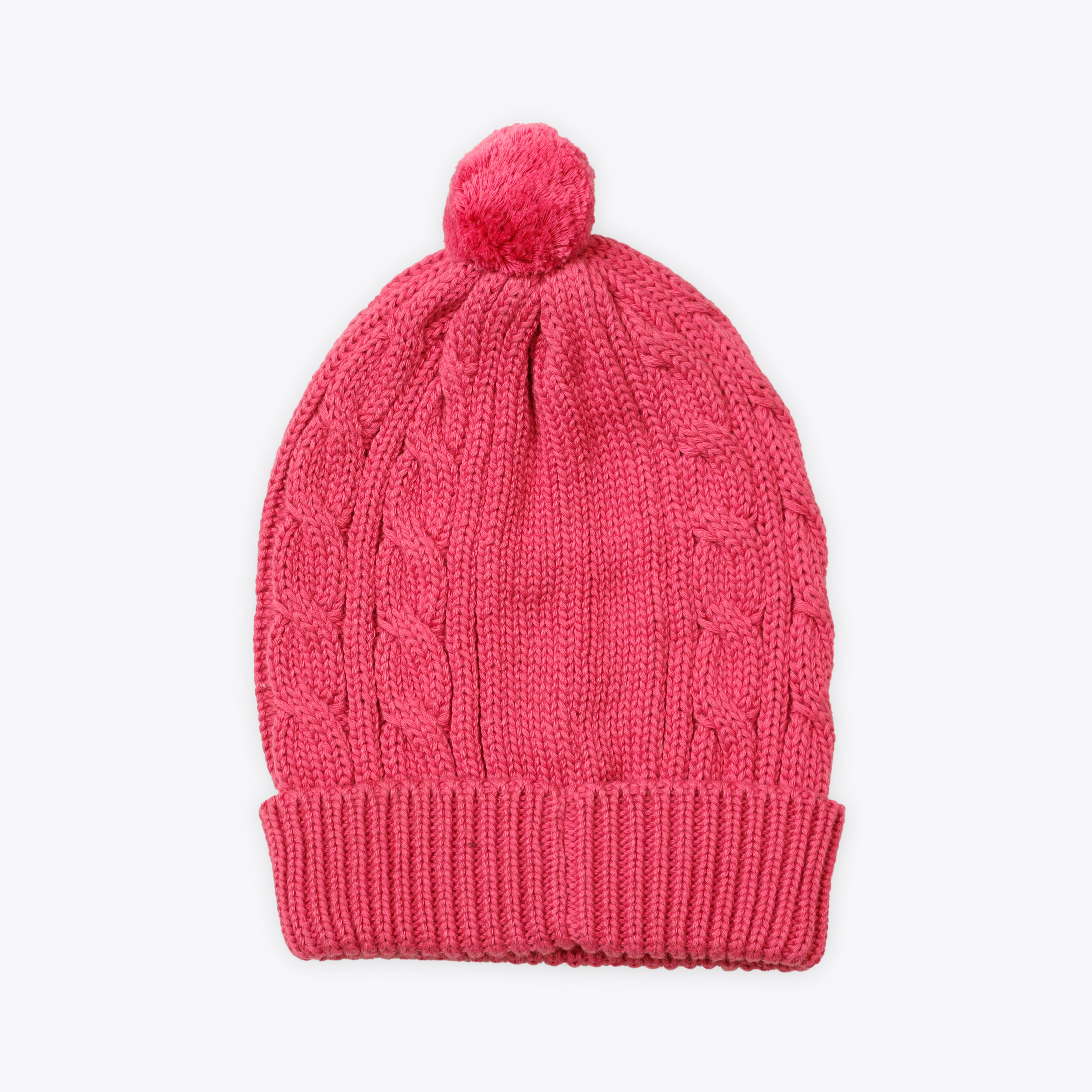 Caps Woolen Pink