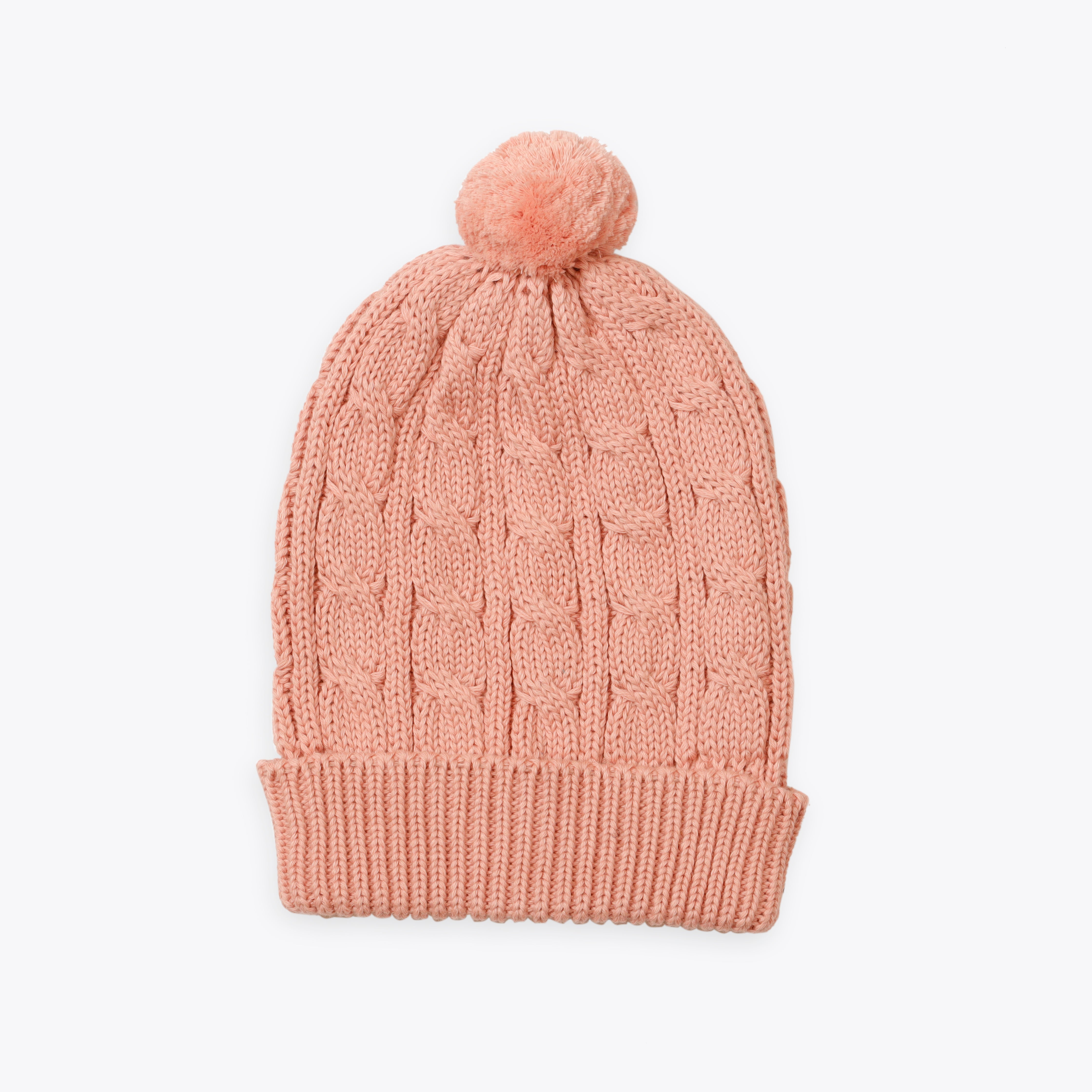 Caps Woolen Tea Pink Stripes