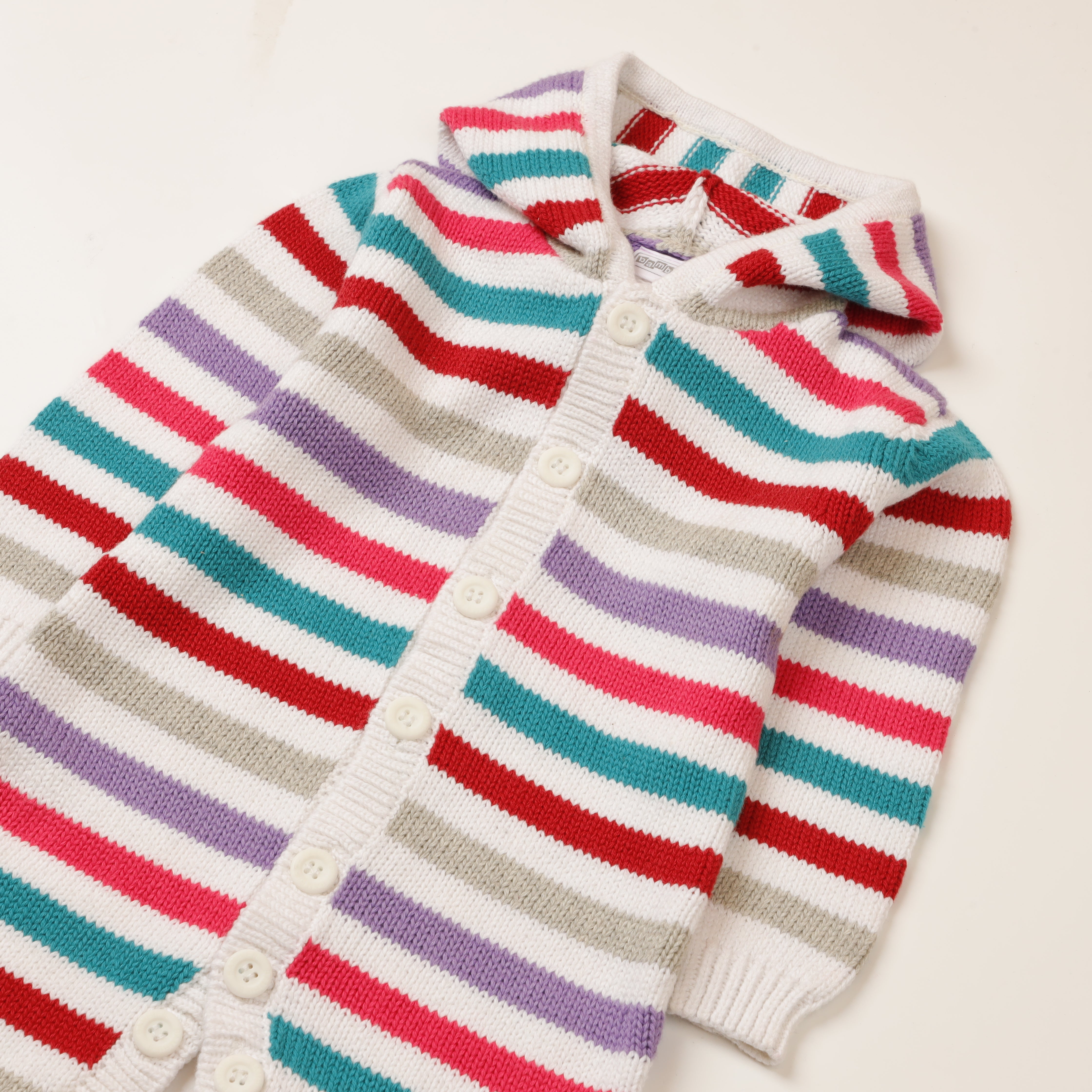 Romper Hooded with multi Stripes Infant